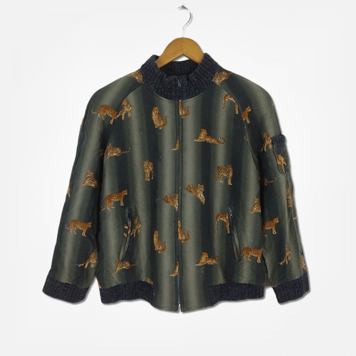 Bomber Style Jacket - Yakuza Japan Style Tiger Cheetah Full Print Bomber Jacket - 1