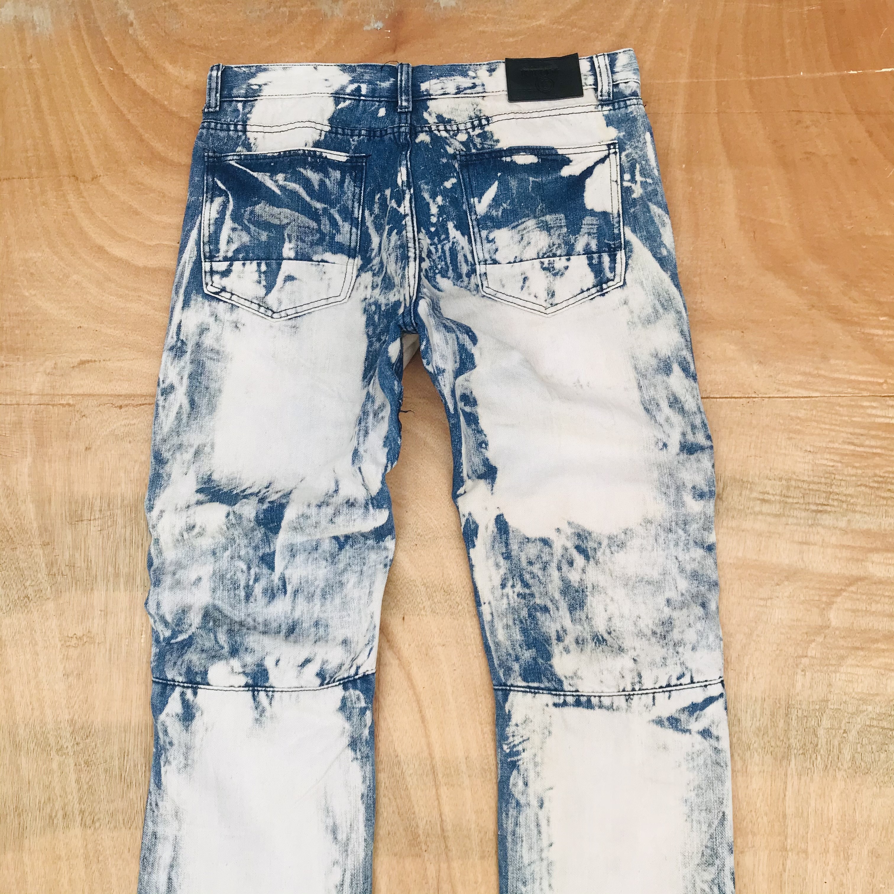 Distressed Denim - Kroix Distressed biker bleach jean Balmain biker inspired - 5