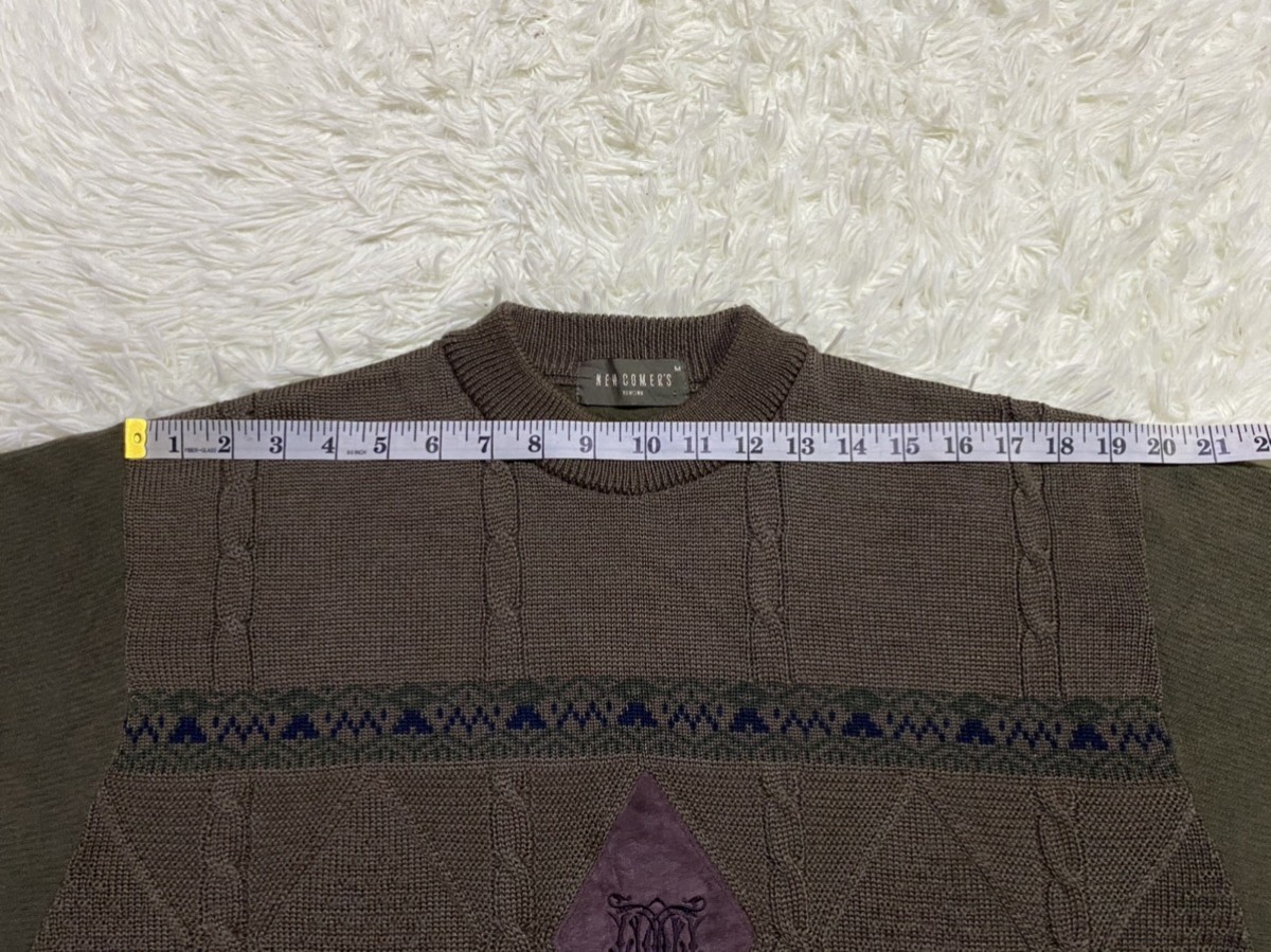 Coloured Cable Knit Sweater - New Comer's Wool Blend Cable Knit Sweater Pullover - 14
