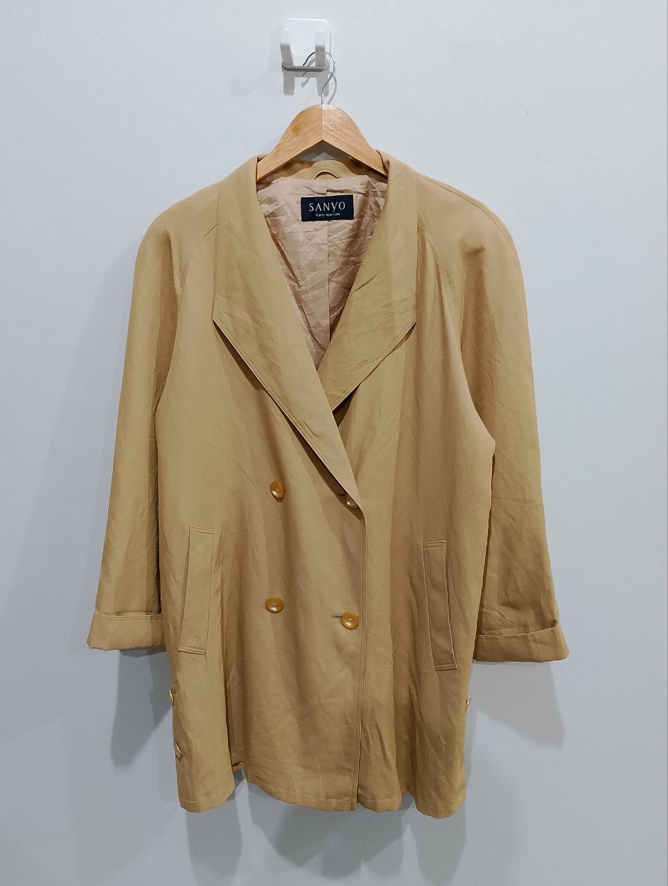 Archival Clothing - SANYO Tokyo New York Double Breasted Trench Coat - 2