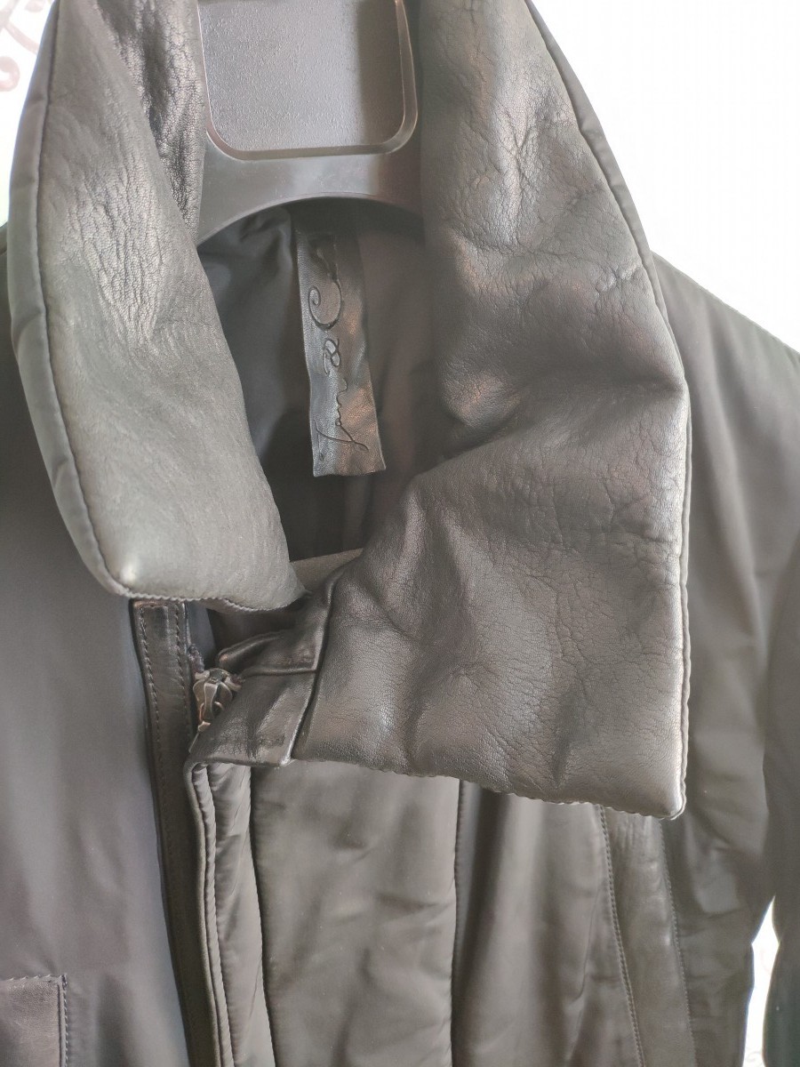 Jan & Carlos - Leather and nylon long coat.Like Rick Owens or Julius - 3