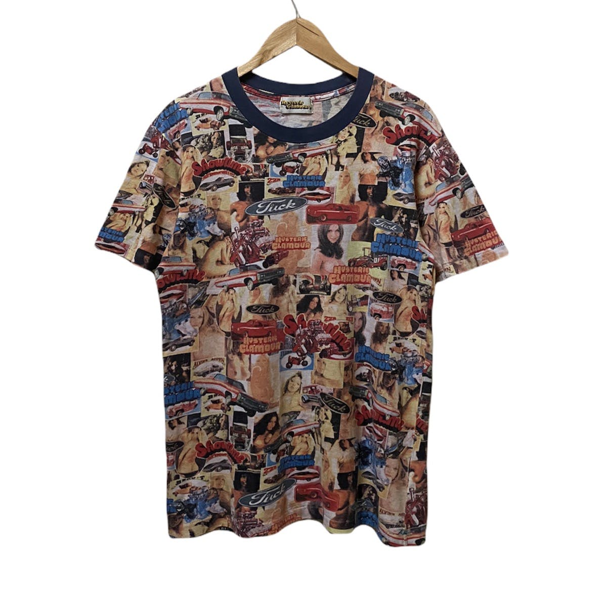 Hysteric Glamour VINTAGE HYSTERIC GLAMOUR PORN STAR FULL PRINT TEE / SHIRT  | akirastore | REVERSIBLE