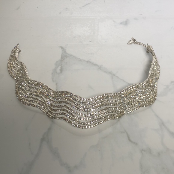 Rhinestone Choker Necklace Formal Costume Jewelry - 8