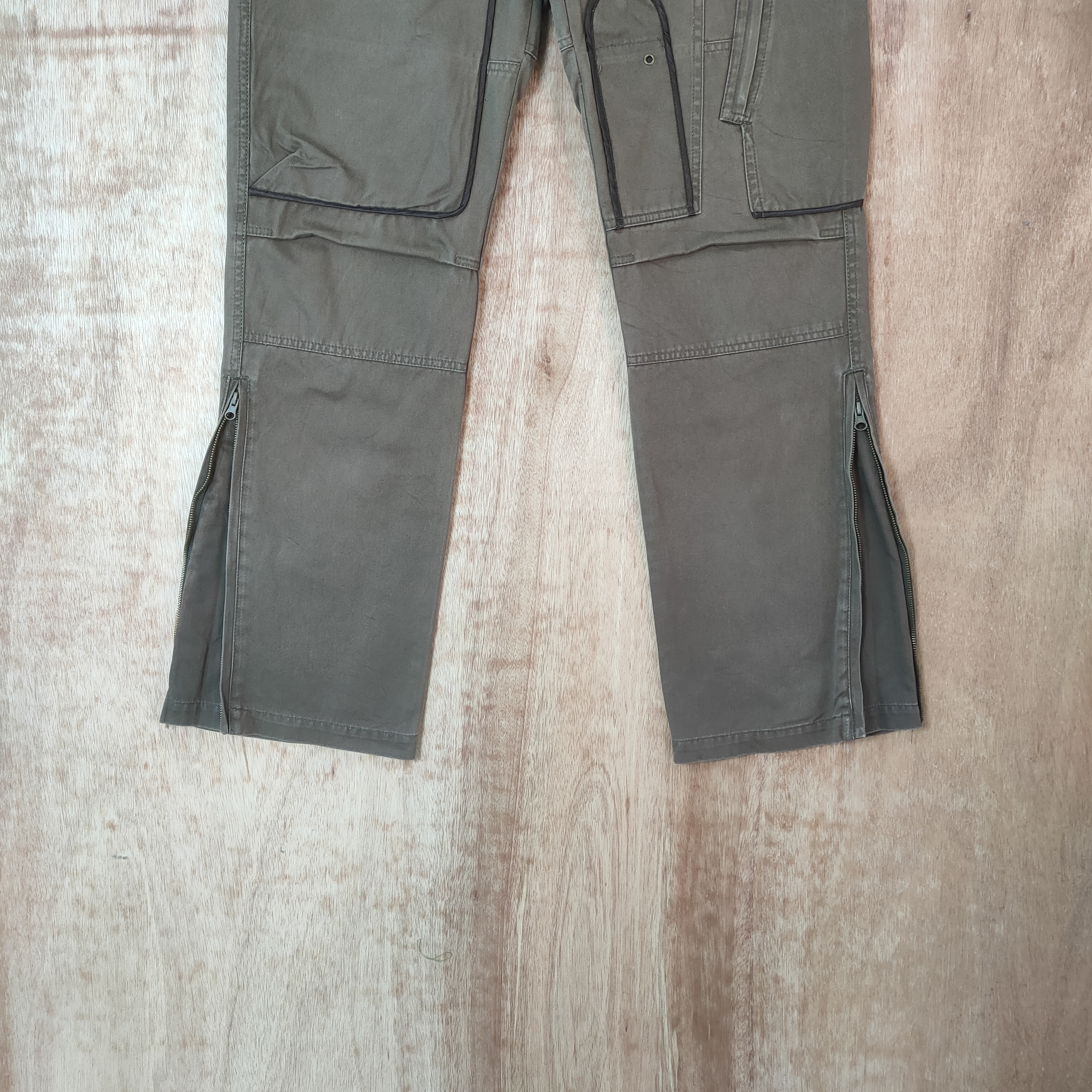 Vintage - VINTAGE GLOBAL WORK CARGO PANTS/ ZIP LEG OPEN - 5