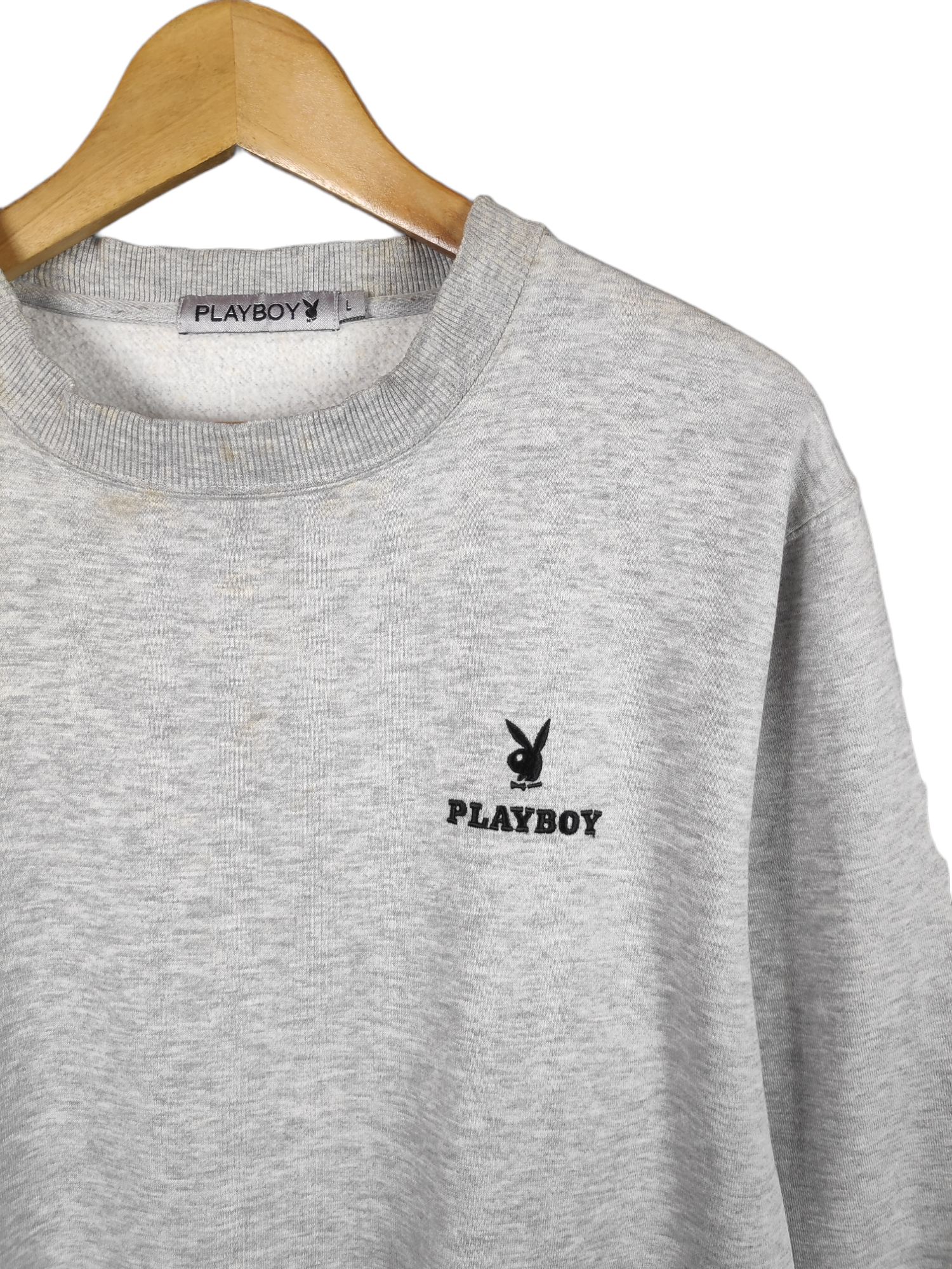 Vintage - Vintage Big Logo Spell Out Sleeve Playboy Sweatshirt - 3