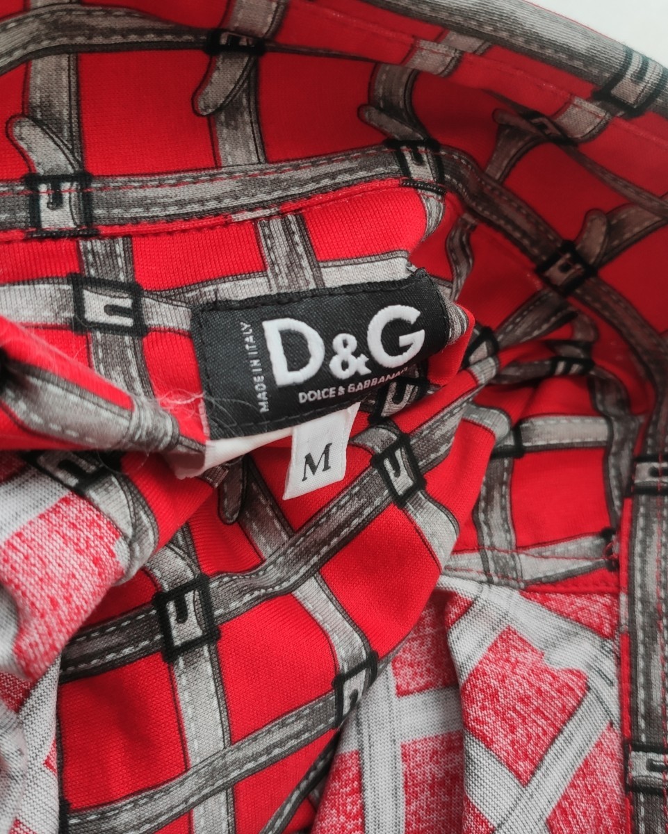 GRAIL! Belt pattern long collar shirt.Like Dior or Gucci - 4