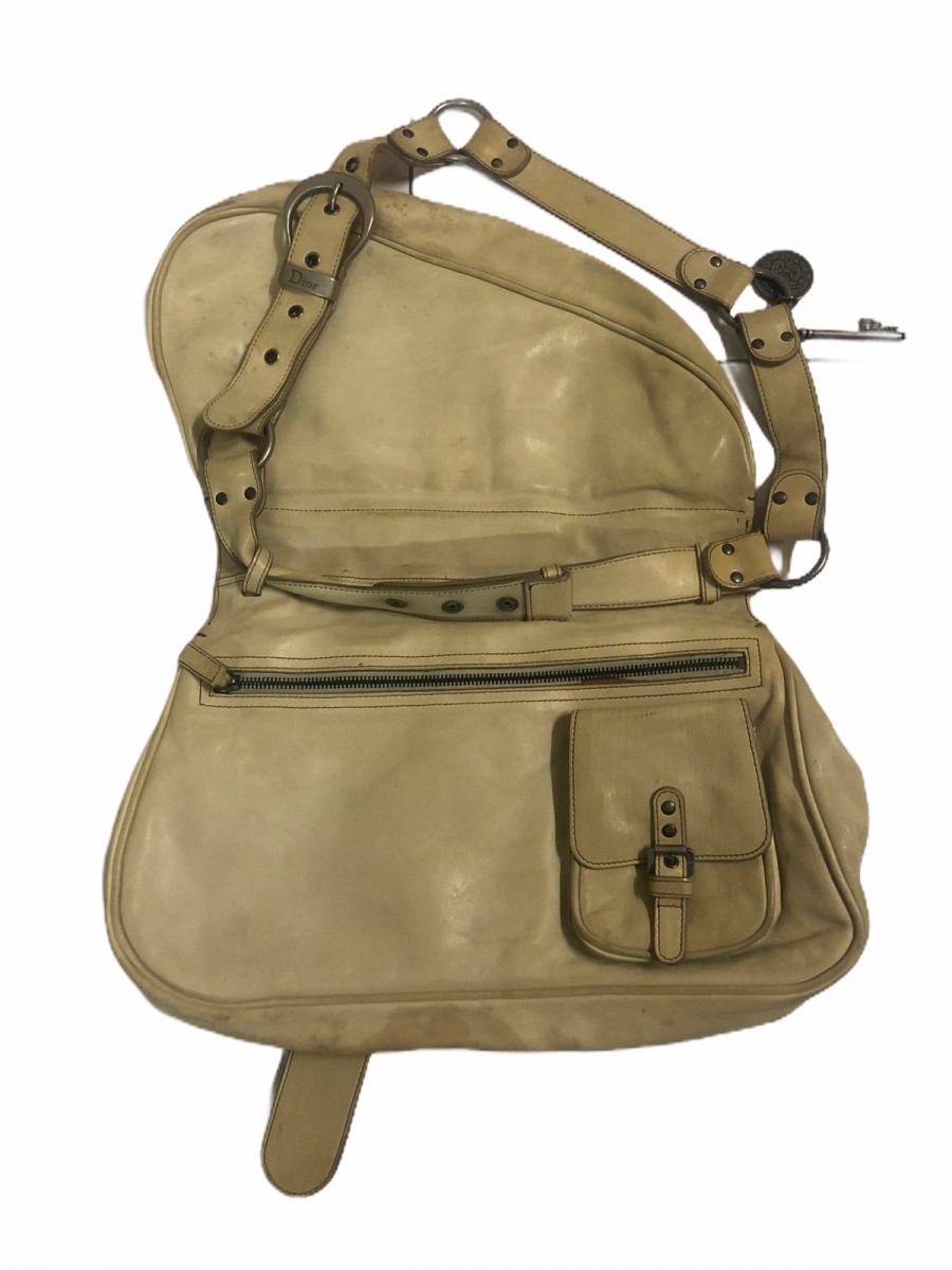 Vintage Collectible Item Gaucho Saddle Bag Beige colour - 6