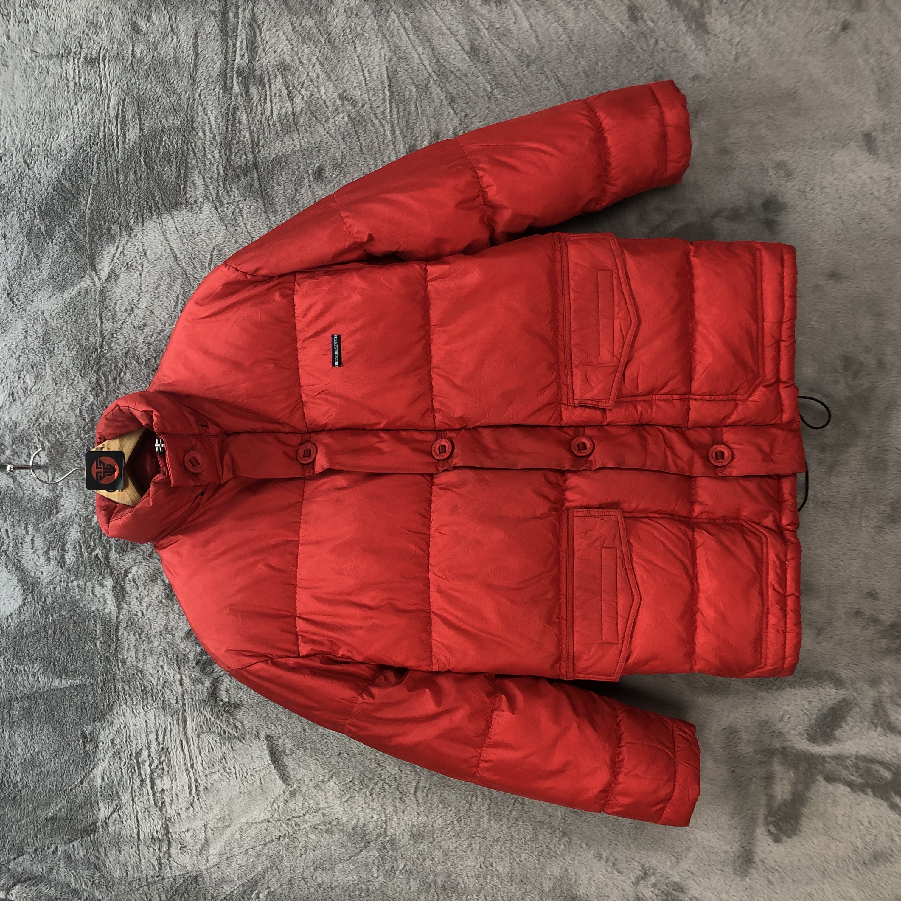 NIGEL CABOURN RED DOWN PUFFER JACKET #6553-73 - 1