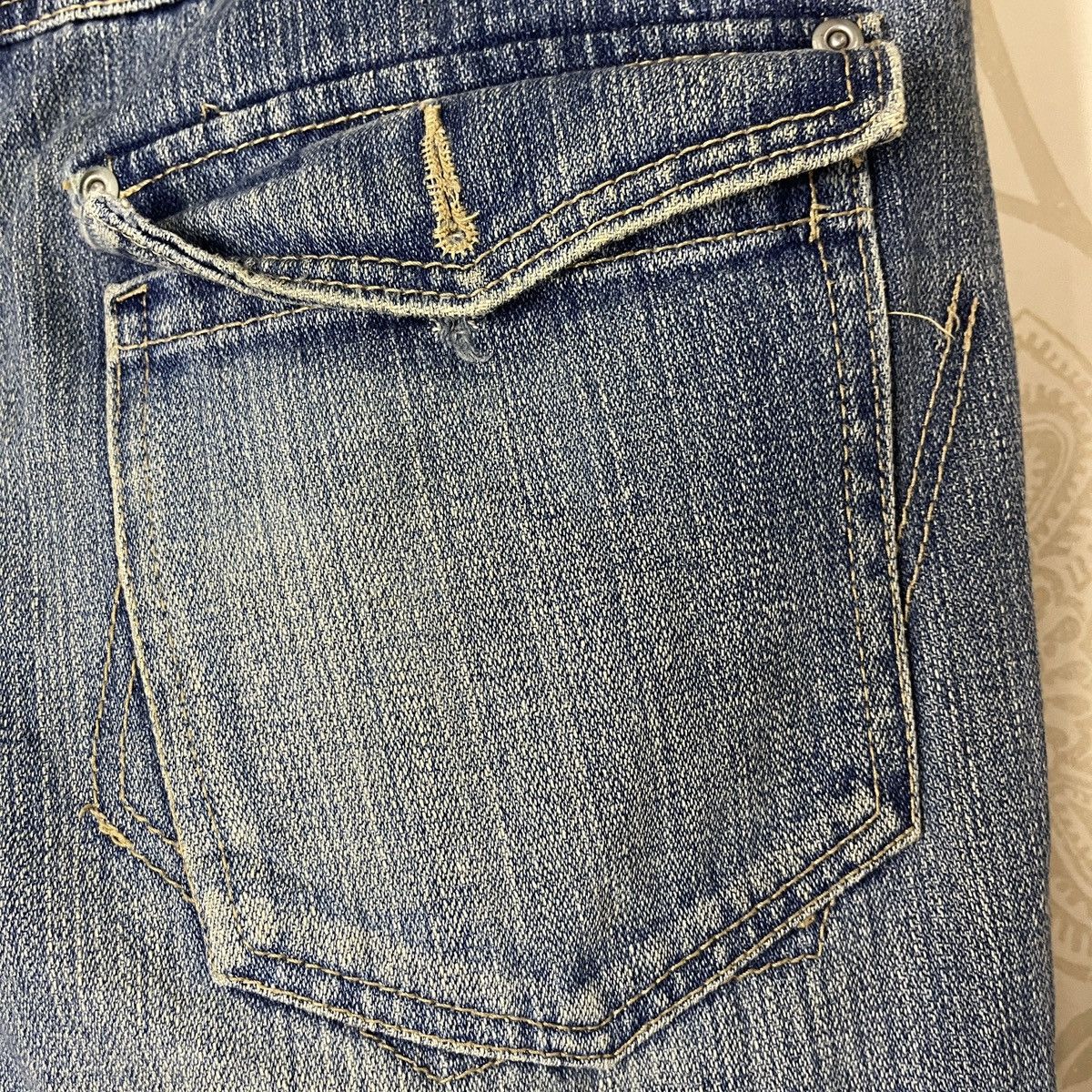 Ripped Three Stones Throw Denim Jeans Avant Garde Pockets - 19