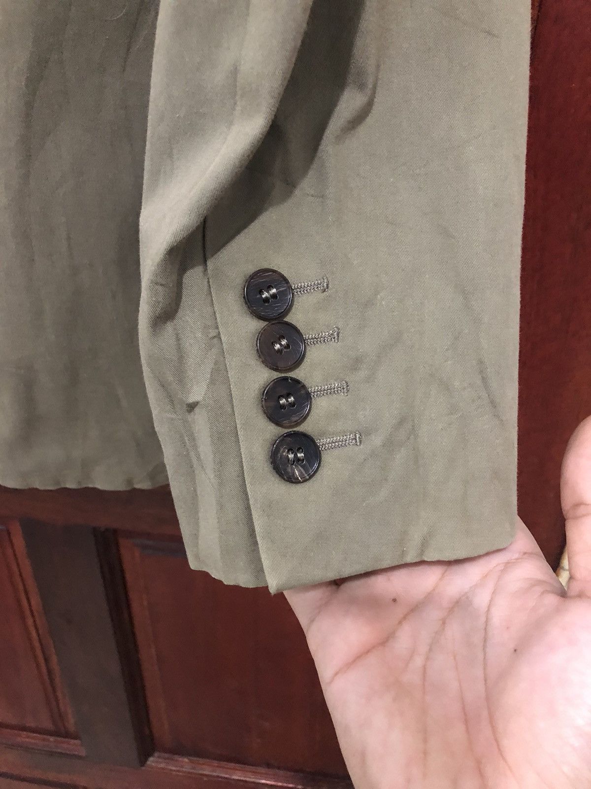 Vintage Gucci Rayon Three Button up Coat - 4