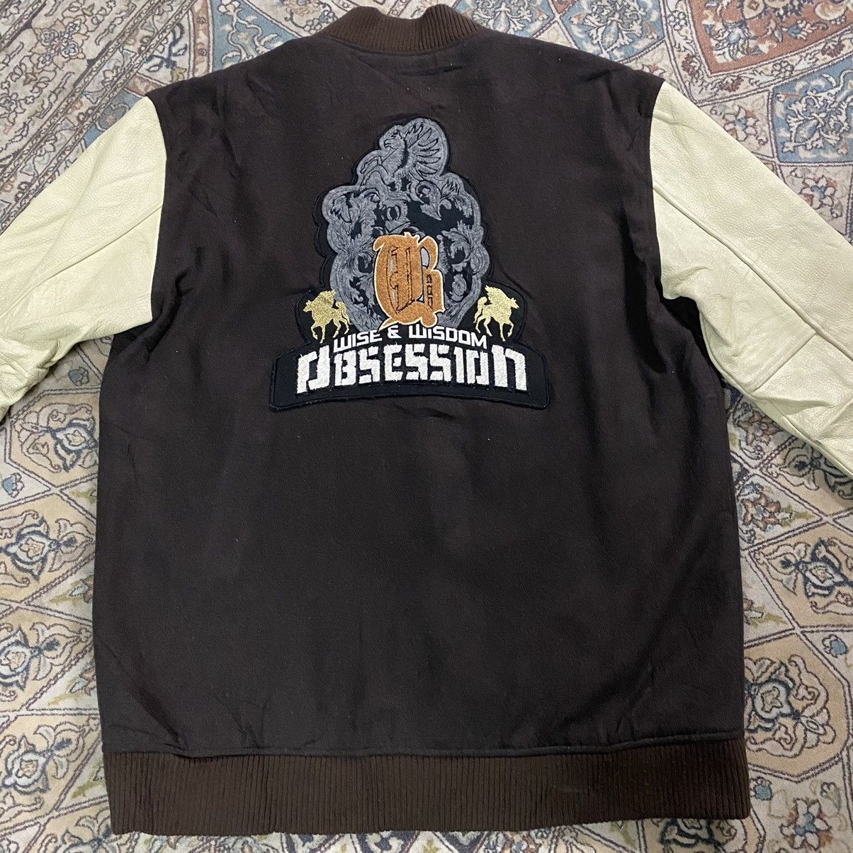 Japanese Brand OBSESSION Varsity Leather Jacket - 11