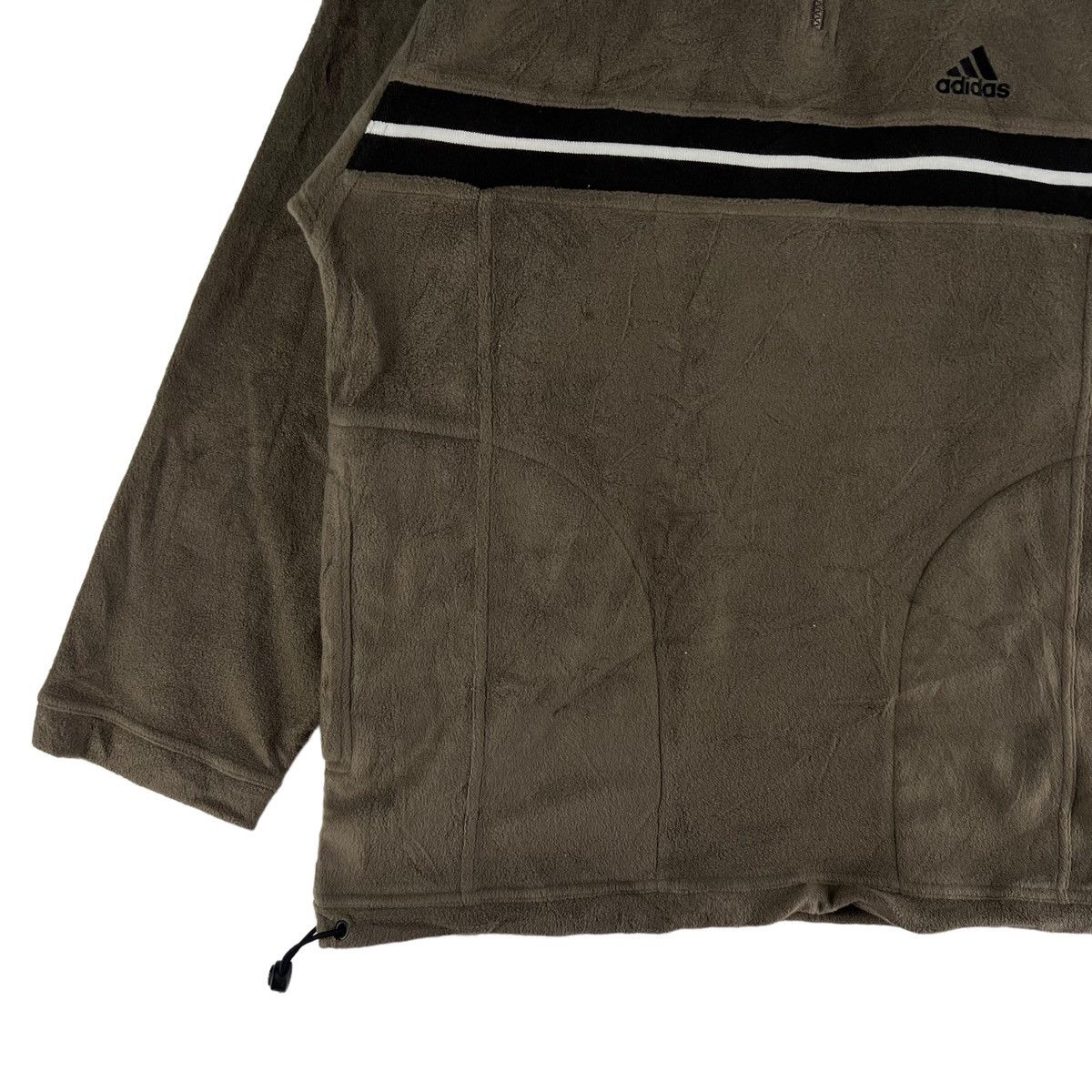 VINTAGE ADIDAS FLEECE JACKET RARE DESIGN - 4