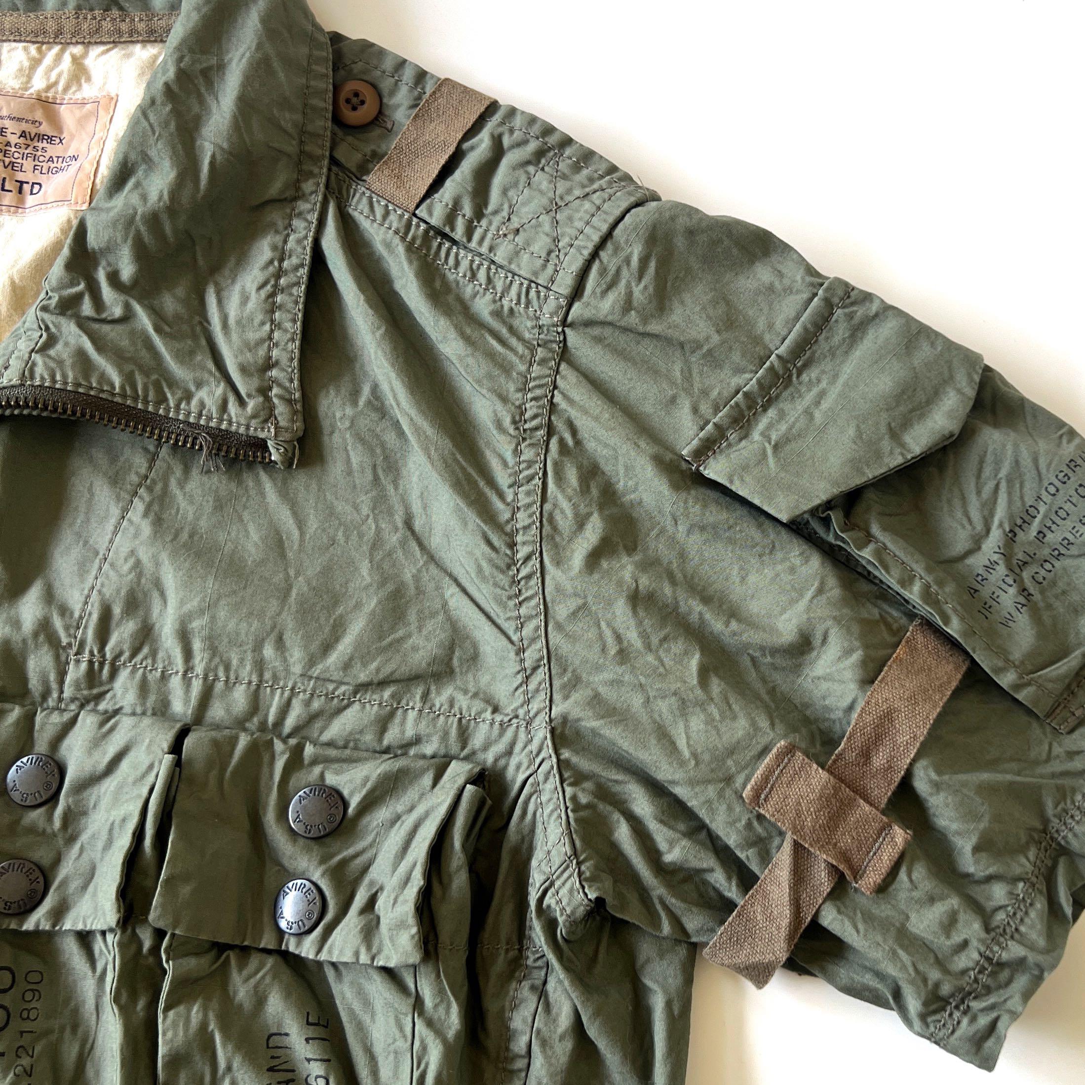 Avirex Flight Tactical Parachute Button Ups Military Uniform - 5