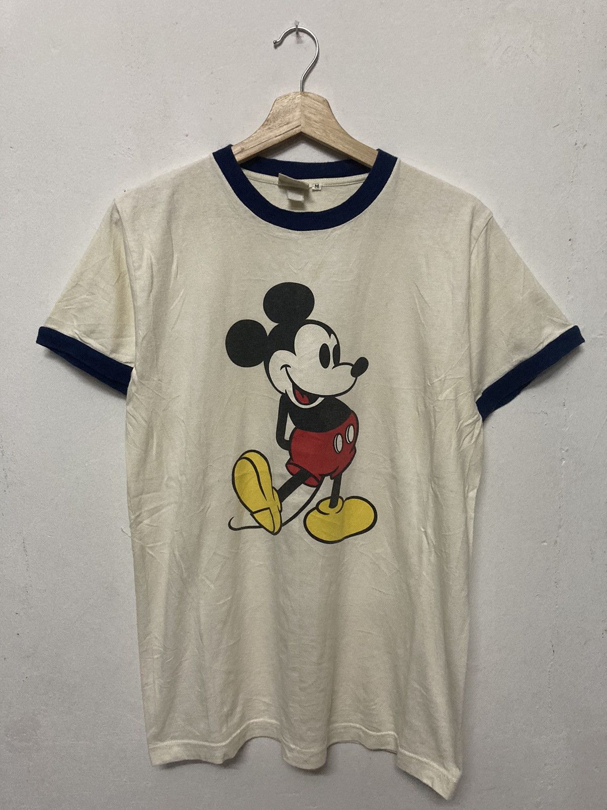 Vintage 90s Mickey Mouse Ringer T-shirt - 1