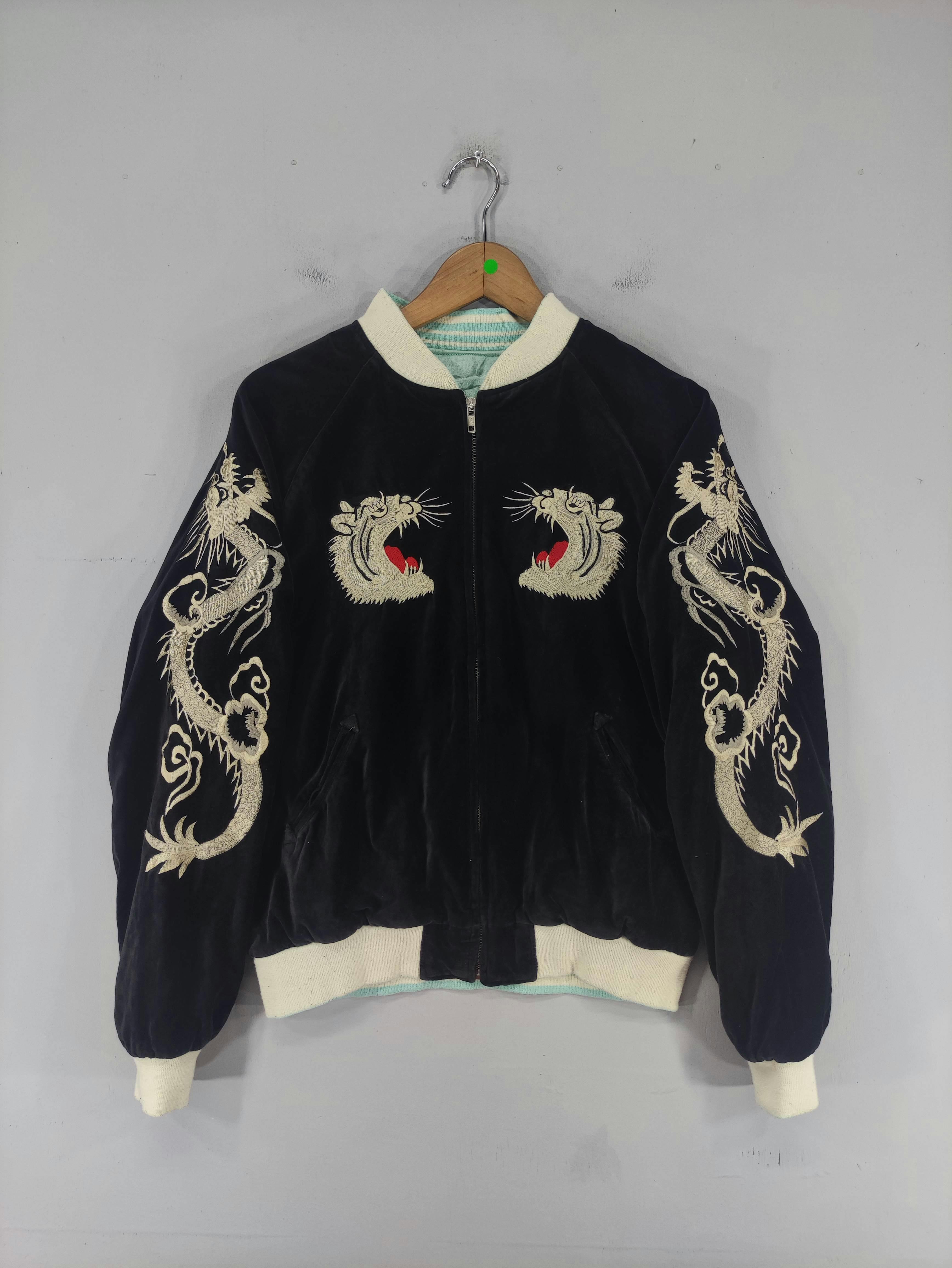 Vintage Avirex Sukajan Souvenir Velvet Reversible Jacket - 1