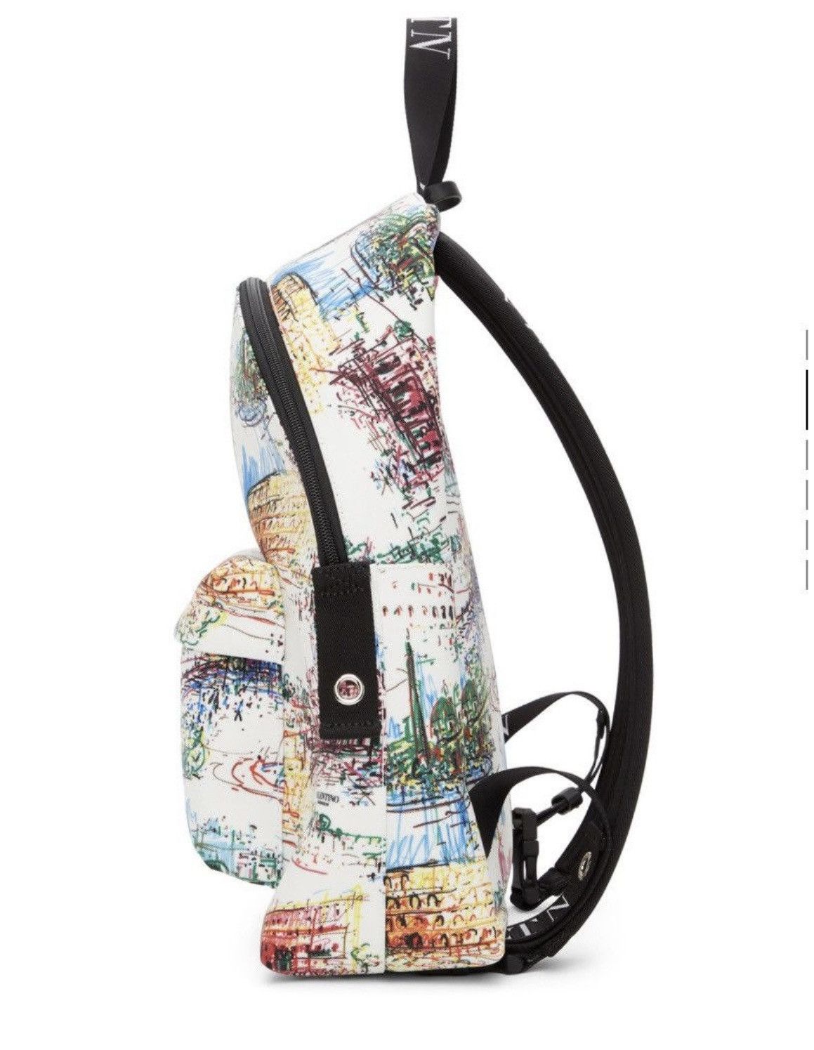 VALENTINO White Valentino Garavani 'VLTN' Monuments Backpack - 2