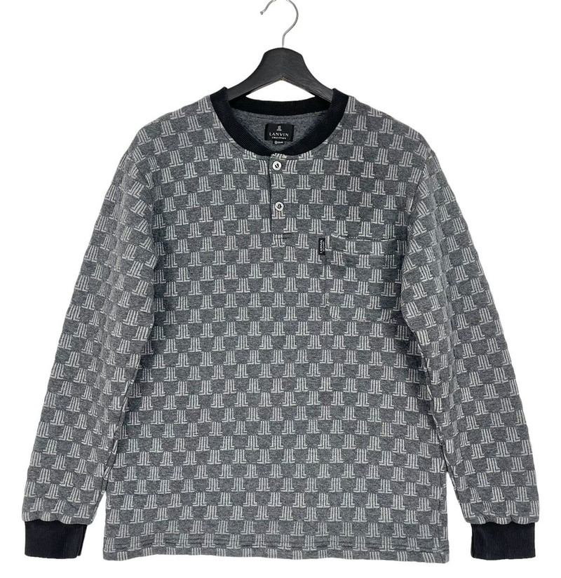 90s Vintage Lanvin Monogram Pull Over - 1