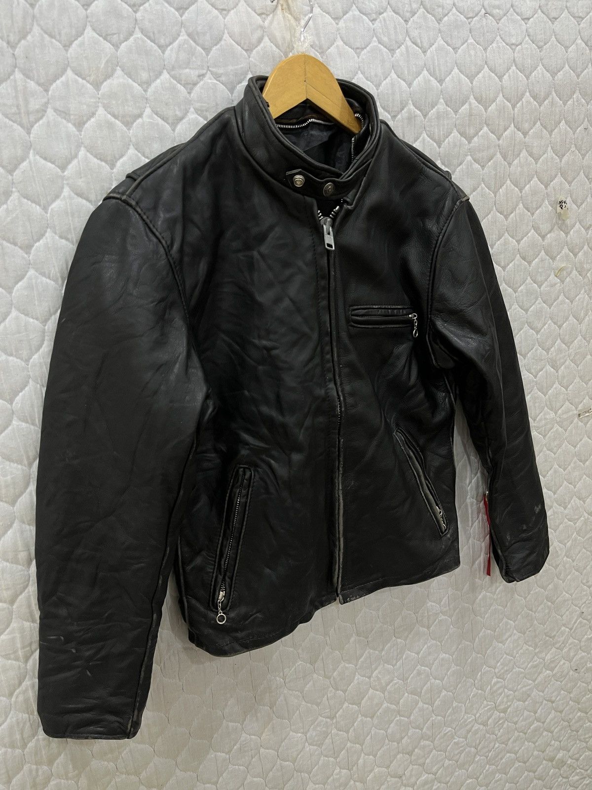 (Ttt). SCHOTT LEATHER RIDER JACKET - 3