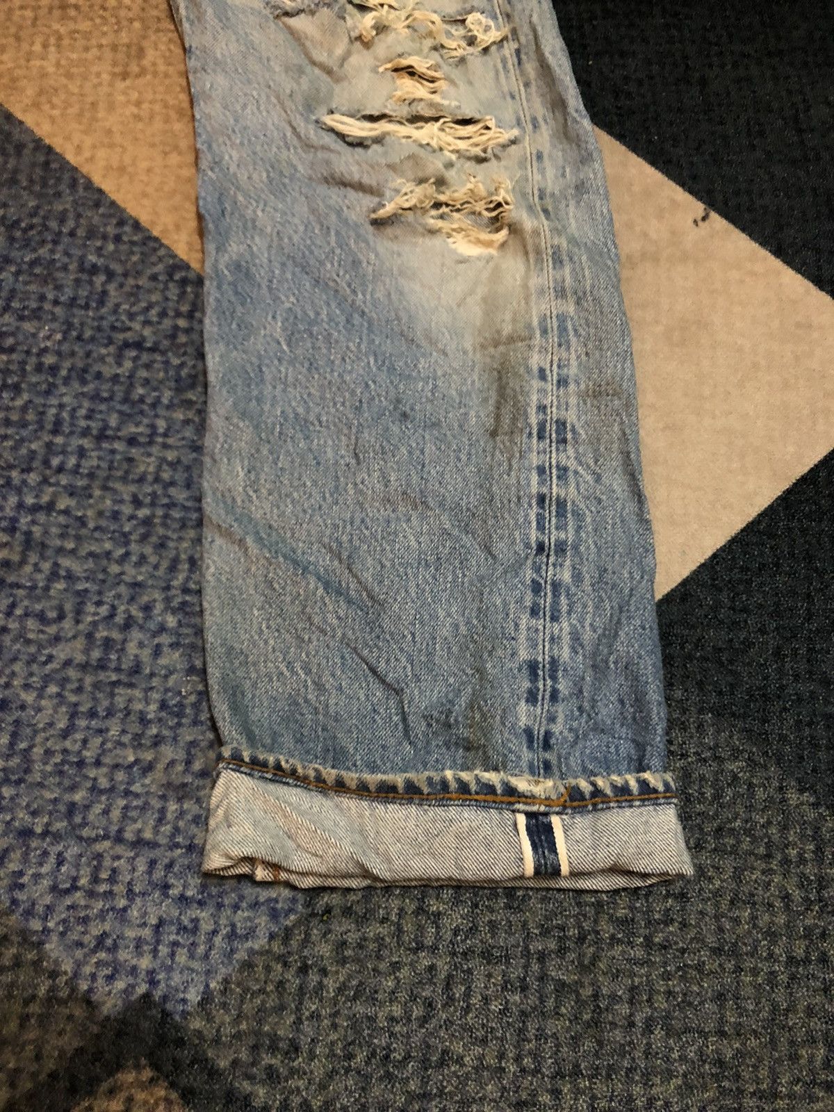 Vintage 70’s Levi’s 501 Selvedge Distressed Denim - 4