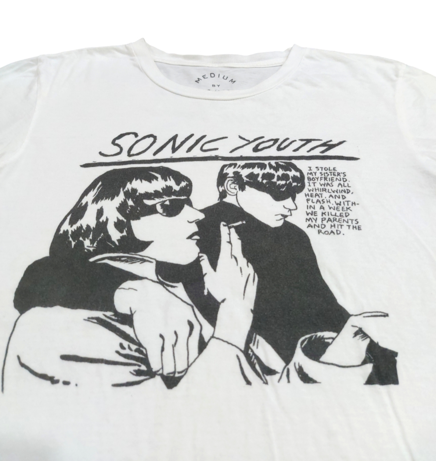 Sonic Youth サーストン・ムーア Ｔシャツ Marc Jacobs購入 Marc Jacobs RARE! MARC JACOBS ❤ SONIC YOUTH BAND TEE | poppincult