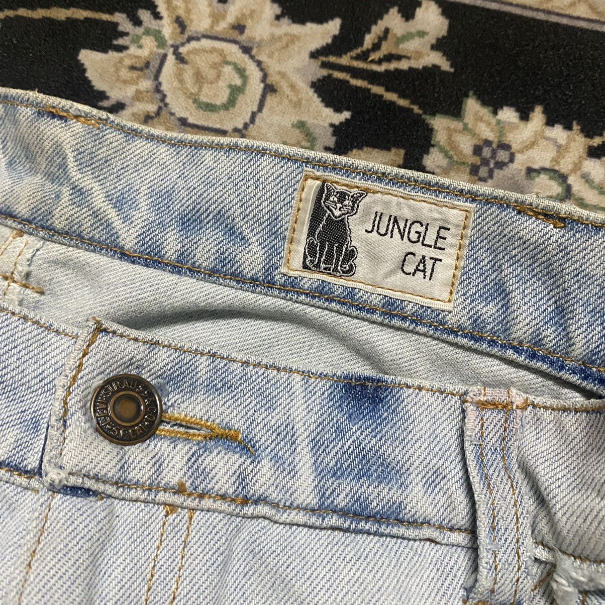 Levis X Jungle Cat Reconstruct Denim Flare Jeans - 22