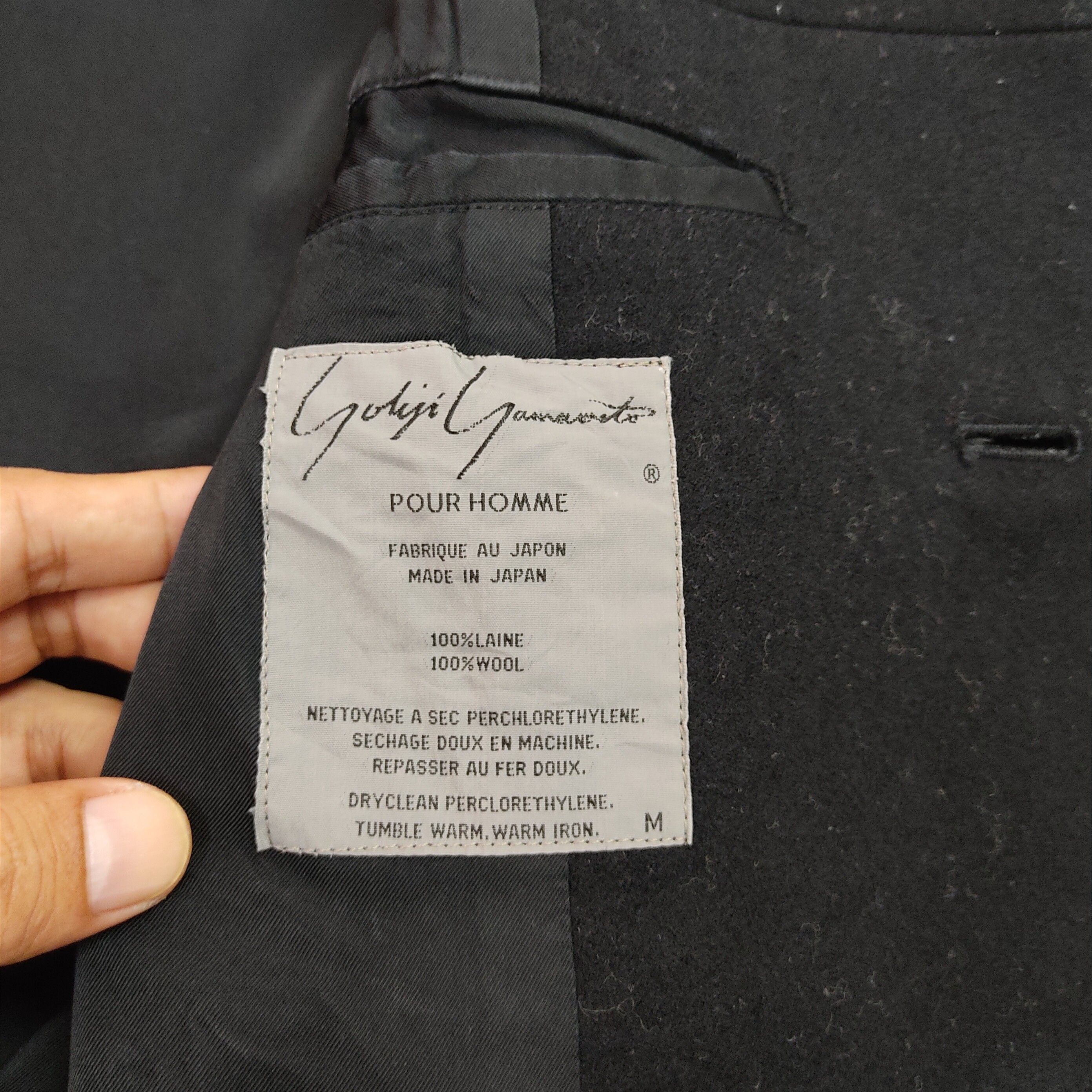 Iconic YY Signature Pour Homme Wool Gabardine Jackets - 12