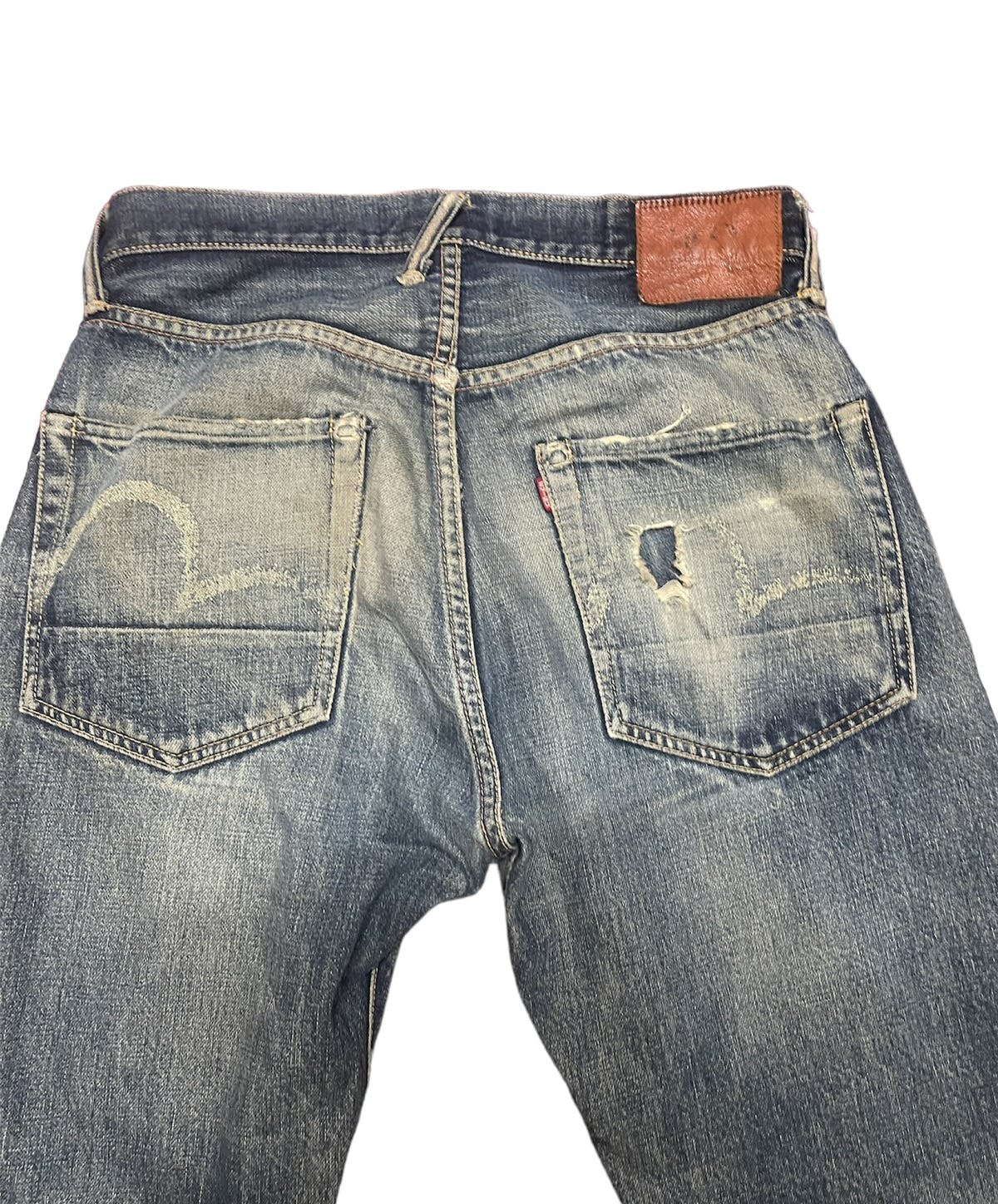 Evisu Denim distressed selvedge jeans - 3