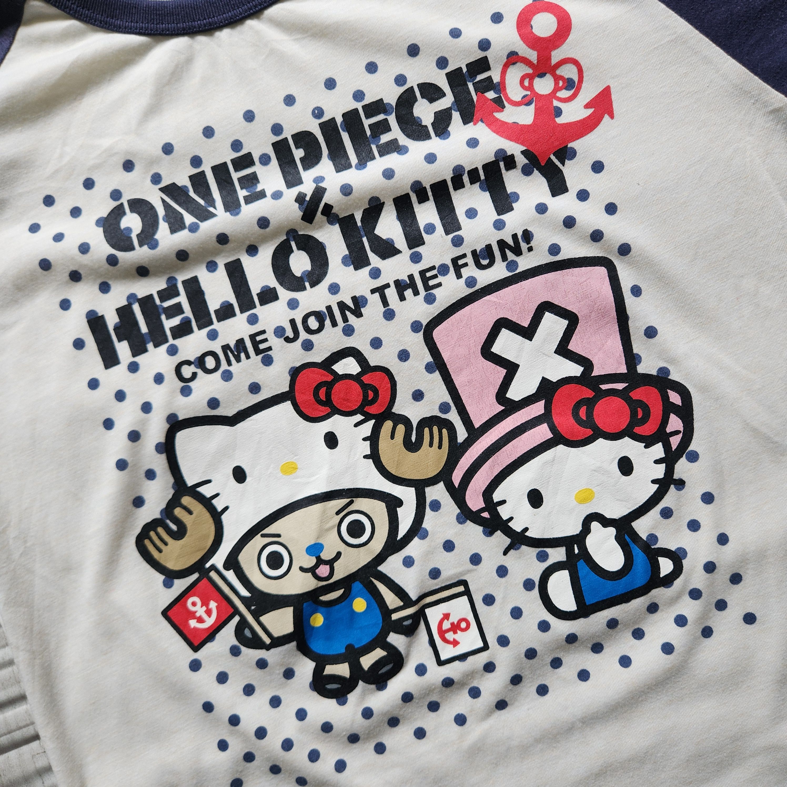 One Piece X Hello Kitty Vintage Y2K TShirt Japan - 10