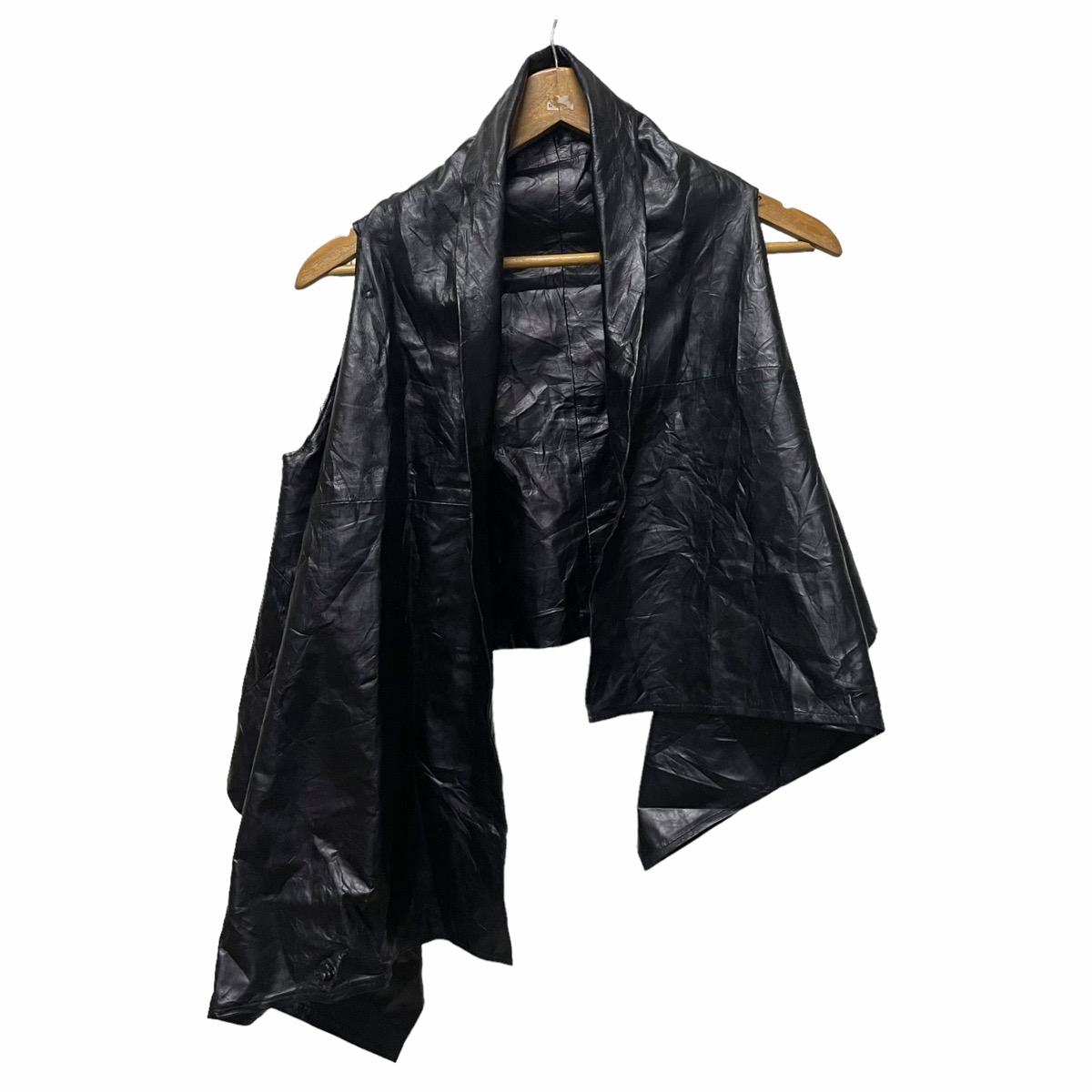 💥 Ann Demeulemeester Archive Cuir Leather Vest - 1