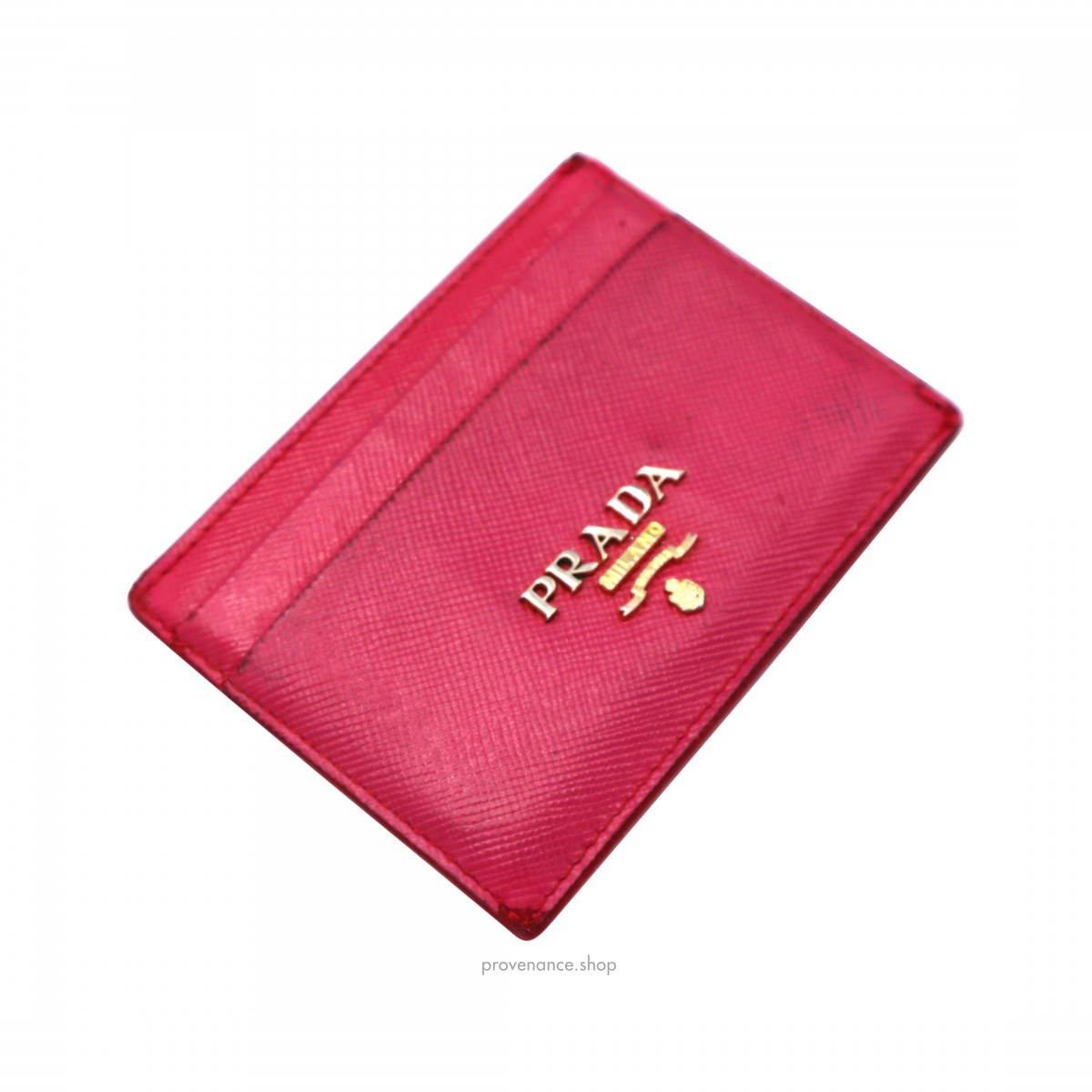 Prada Cardholder Wallet - Fuchsia Saffiano Leather - 4