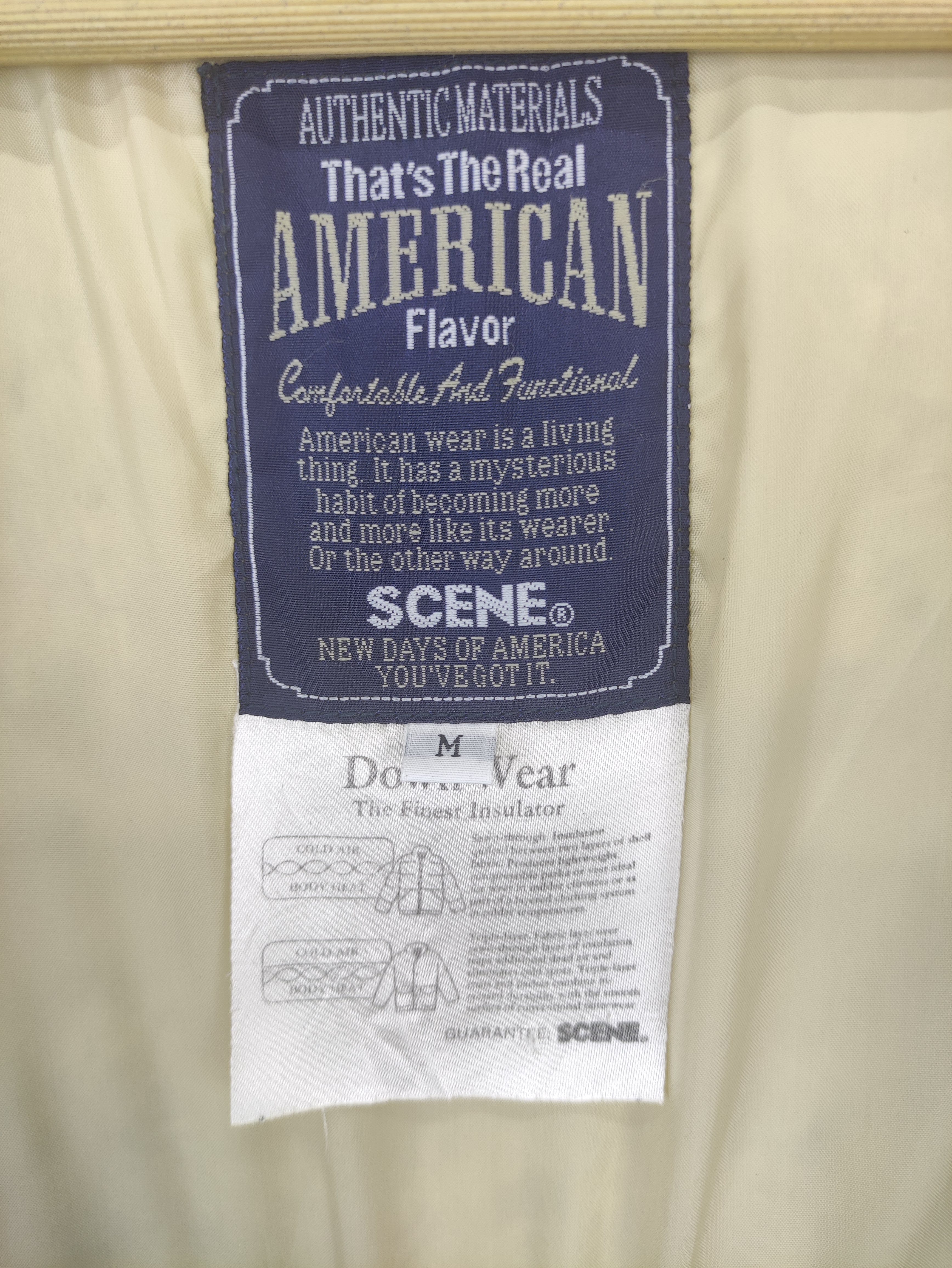 Vintage Puffer Jacket American Scene Zipper - 6