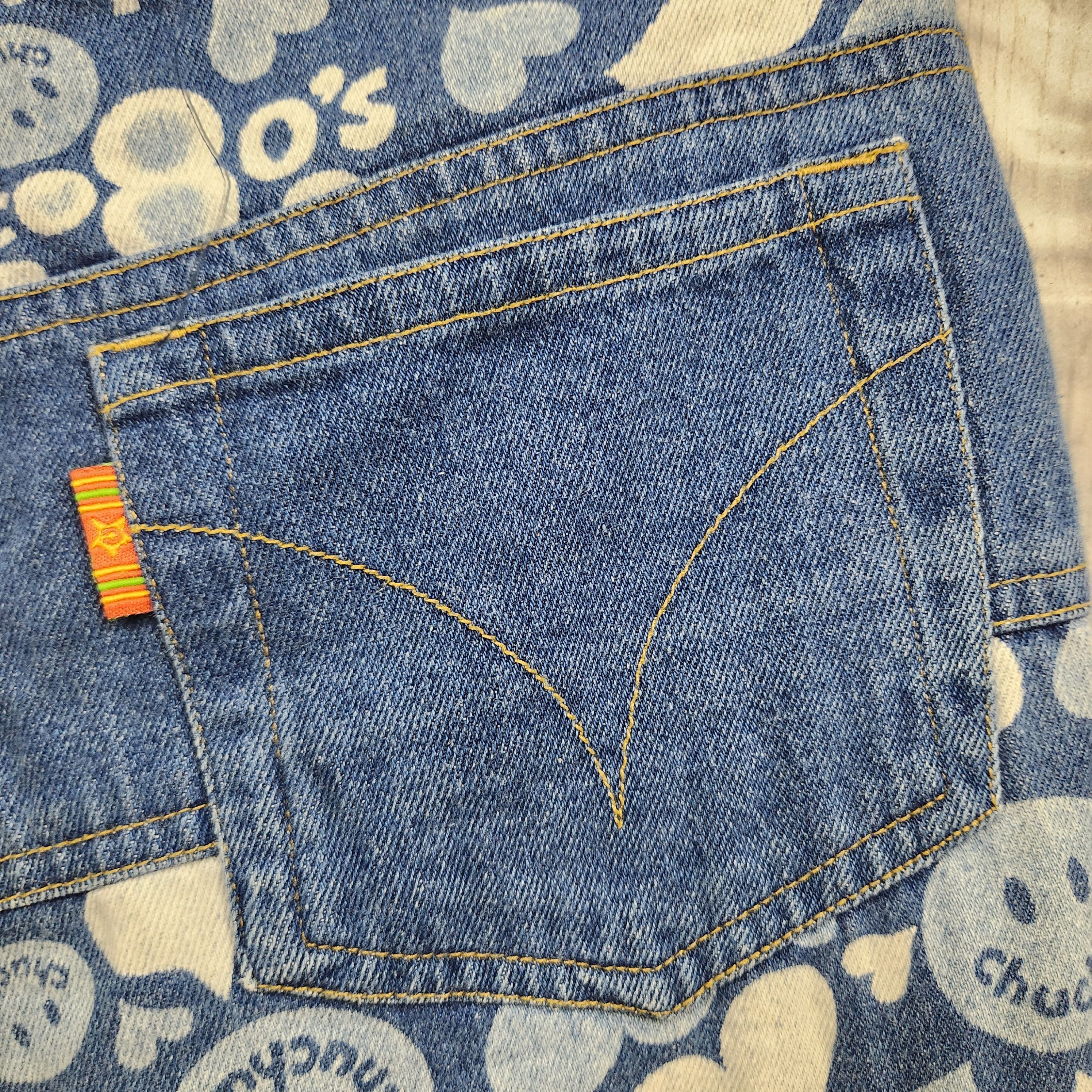 Disco 80s Chuchum Patches Denim Vintage Jeans Japan - 13