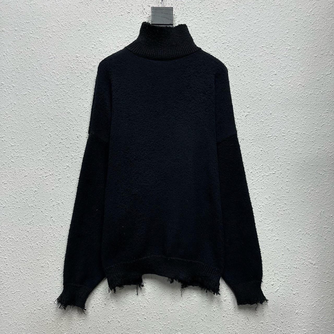 BALENCIAGA Destroyed turtleneck knitted sweater - 2