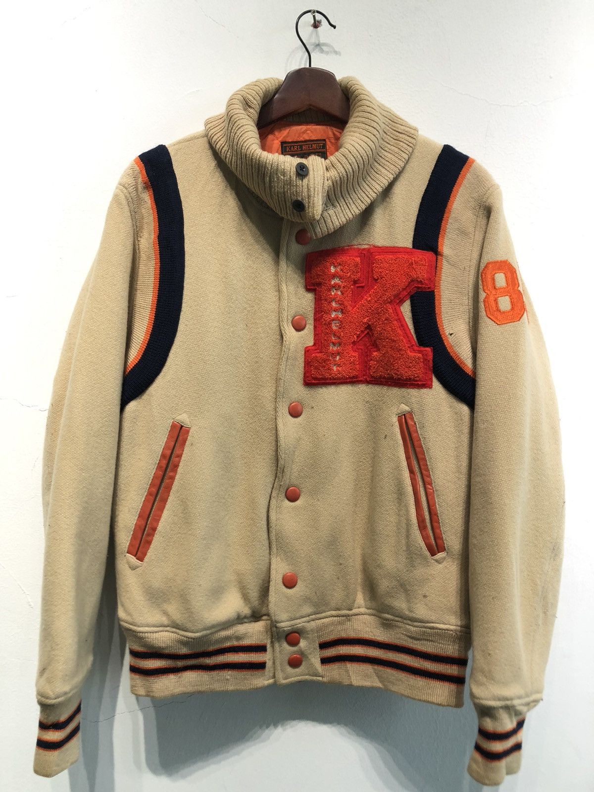 Vintage - Kart Helmut Big Logo Varsity Jacket - 2