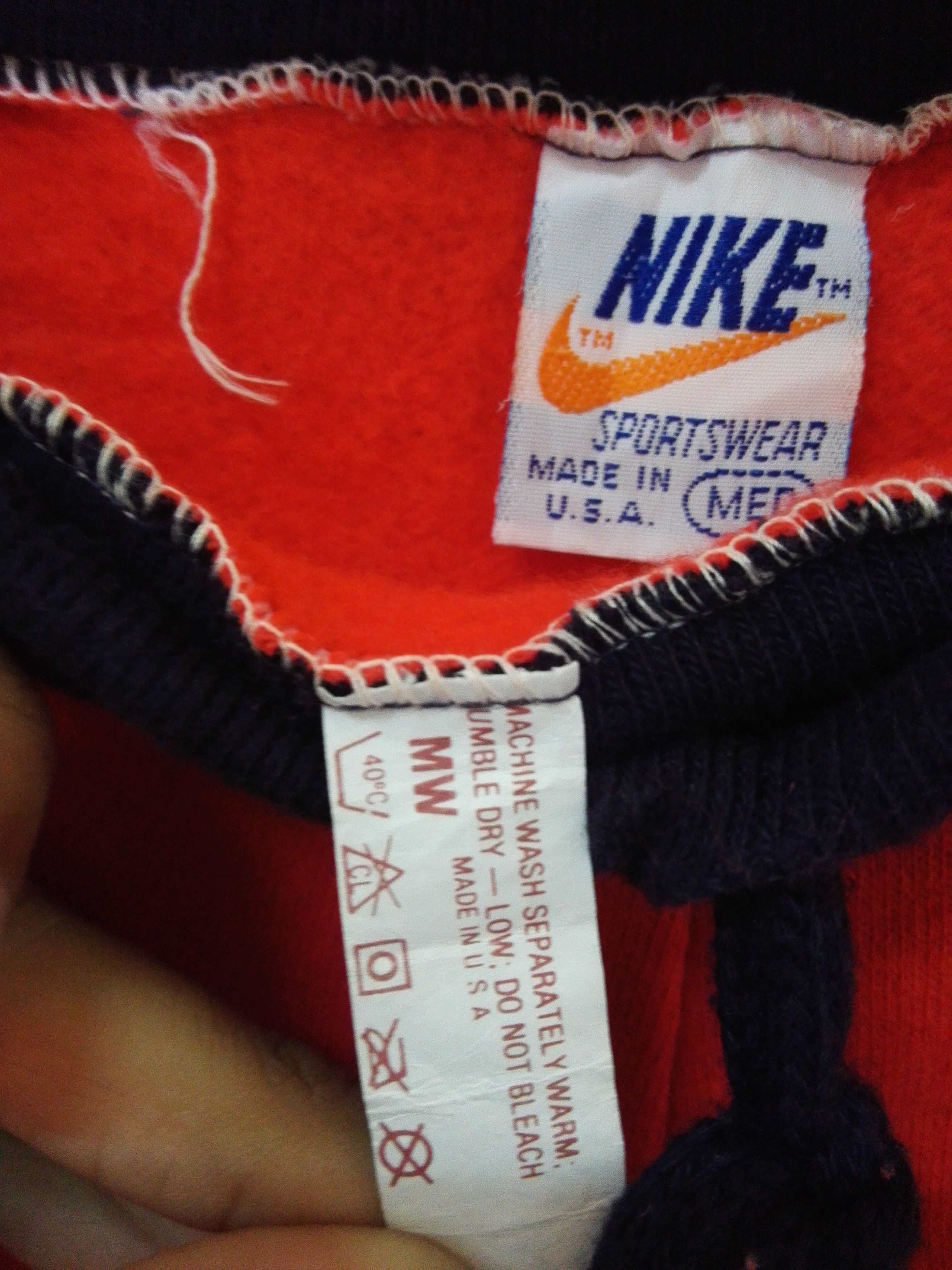 Rare Vintage 80s Nike Jogger Pant Orange Tag Made In Usa 4 - 5