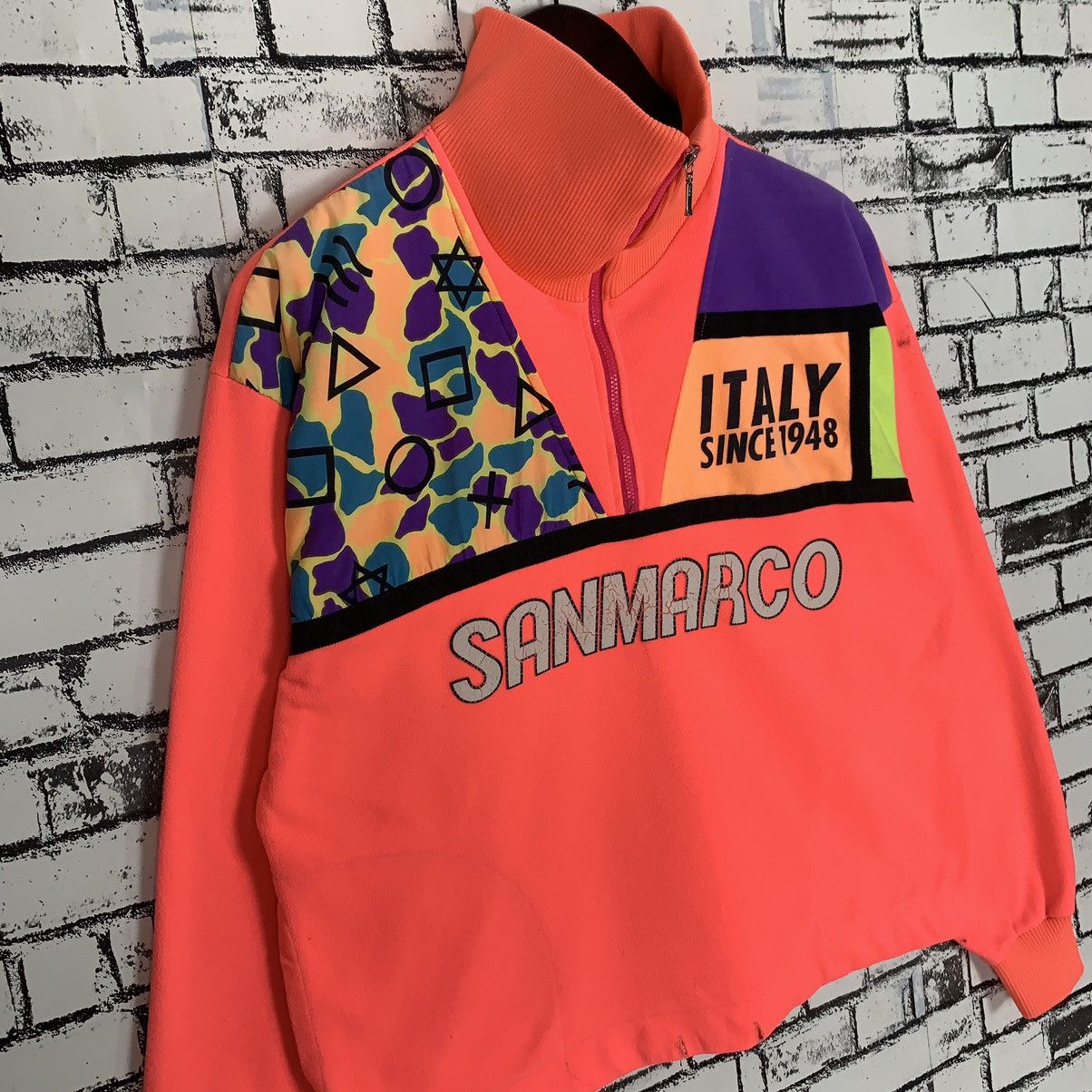 Vintage San Marco Italy 1948 Pullover San Marco Hulf Zip - 6