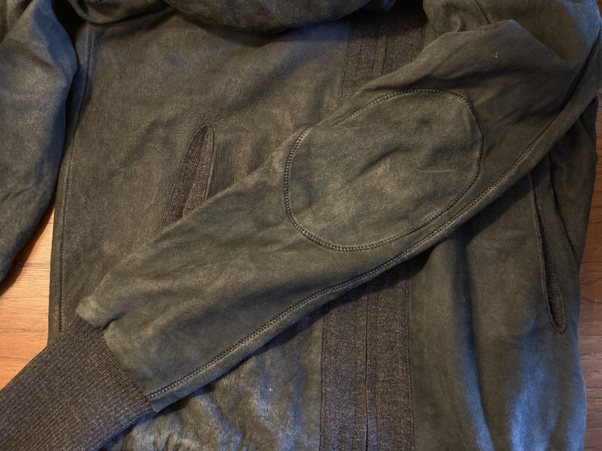 Wool lined leather hoodie - 8