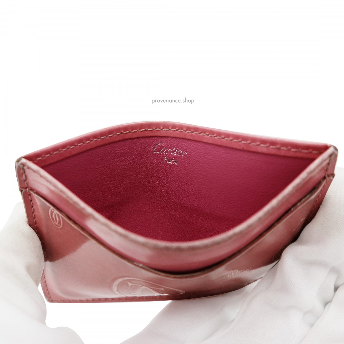 Cartier Happy Cardholder - Pink Patent Leather - 5
