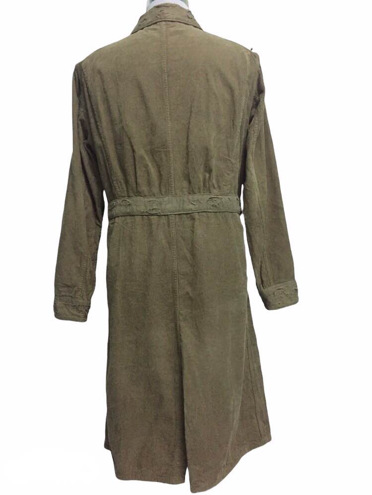 Kapital Corduroy Rare Distressed Boro Design Long Coat Belted - 2