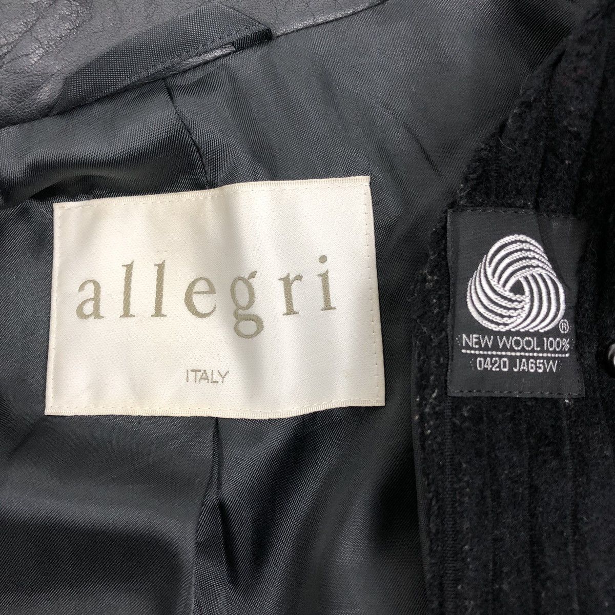 Vintage Allergri Italy Wool Coat Jacket Size L - 8