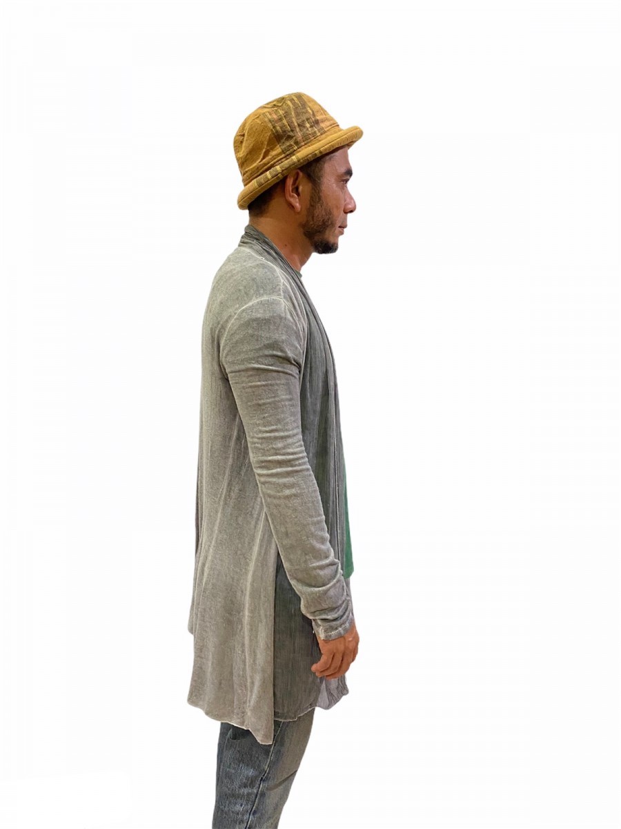 Cardigan - Silk Cotton Shawl Cardigan Made in Italy - 6