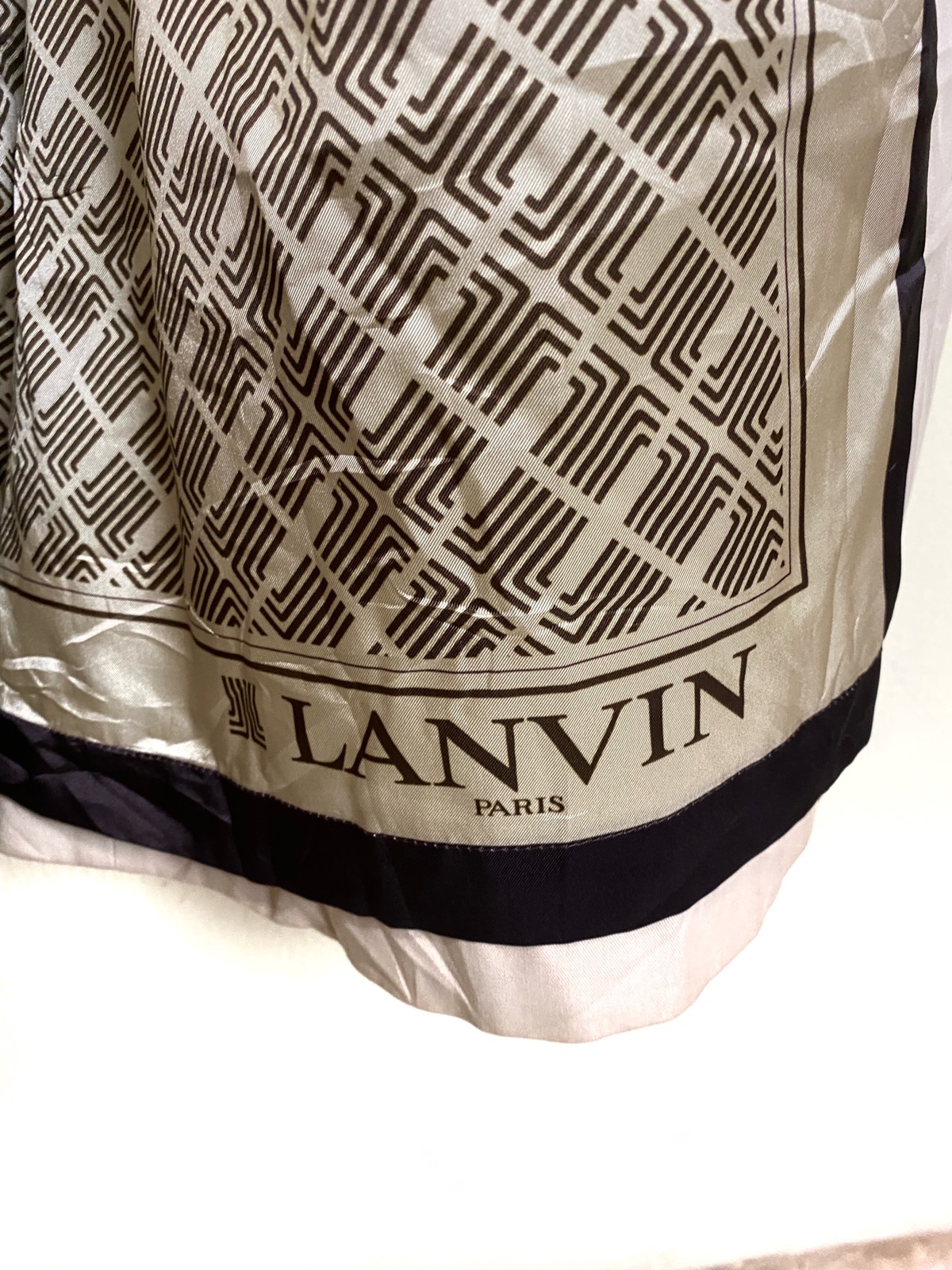 Vintage Lanvin Paris Monogram Trench Coat - 10