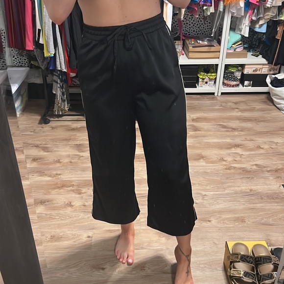 Zara Silky Wide Leg Pajama Style Pants - 7