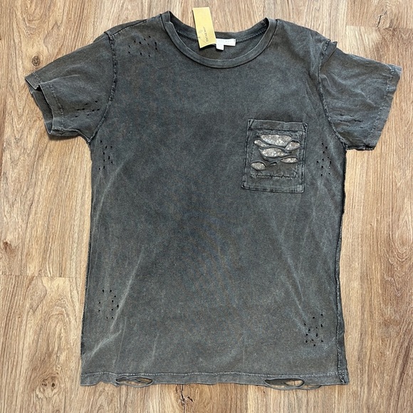 American Eagle Outfitters - AE *Don’t Ask Why” Distressed Sequin Detail Pocket Tee - 5