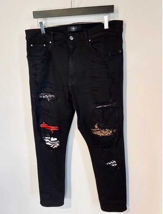 Amiri Black Art Patches Jeans - 5