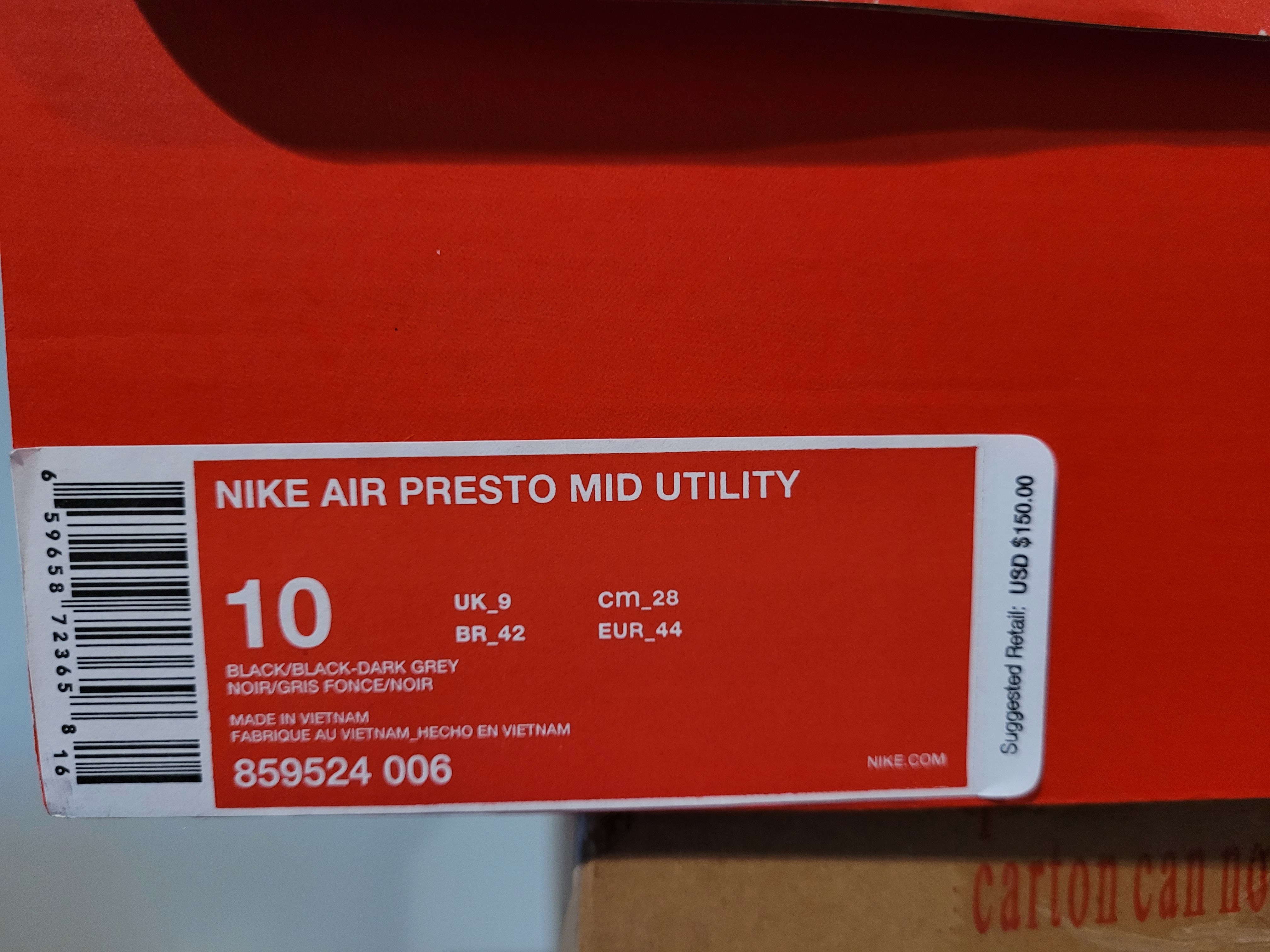 Nike Air Presto Mid Utility Black - 5