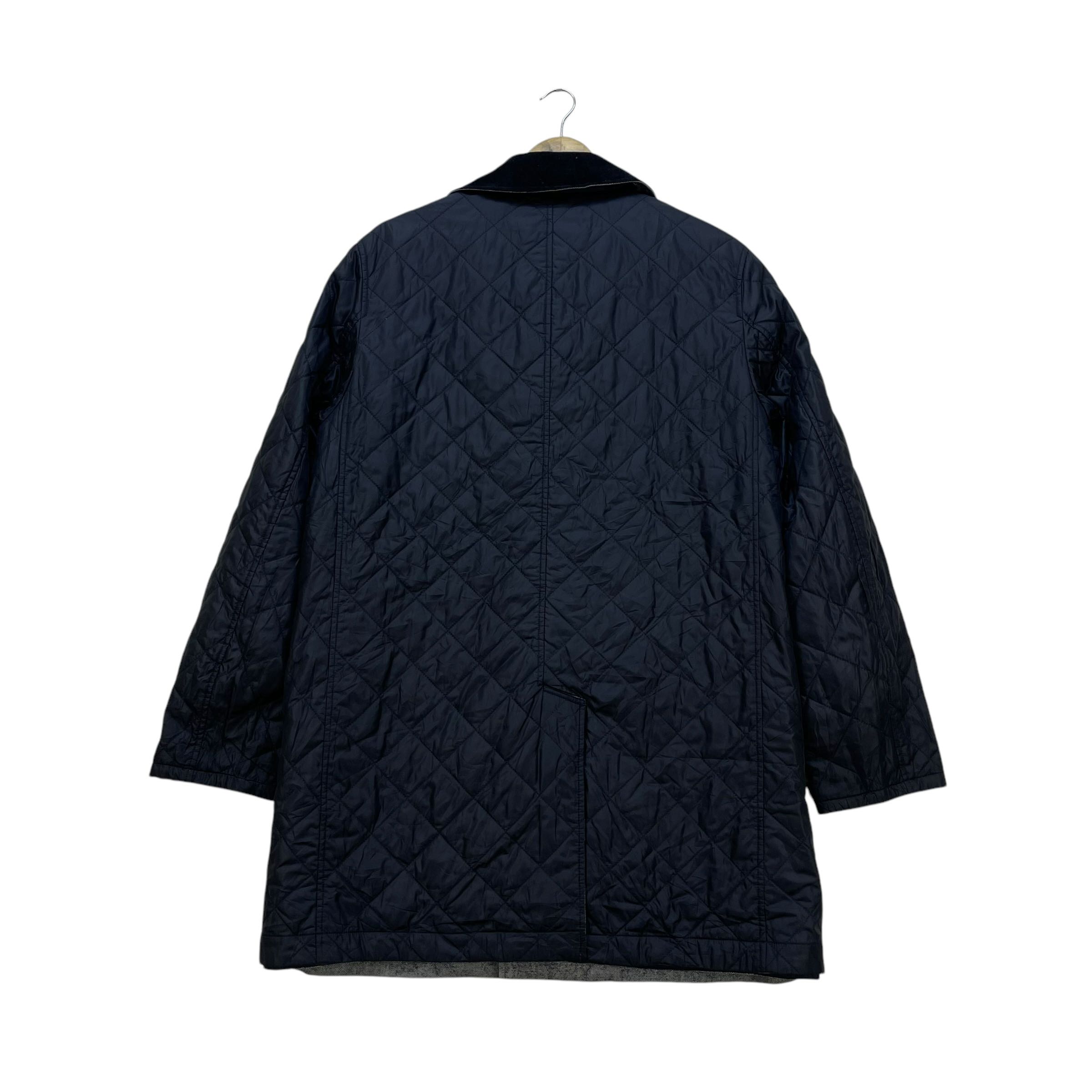 Vintage Mackintosh Philosophy Reversible Quilted/Herringbone Long Coat Jacket  - 10