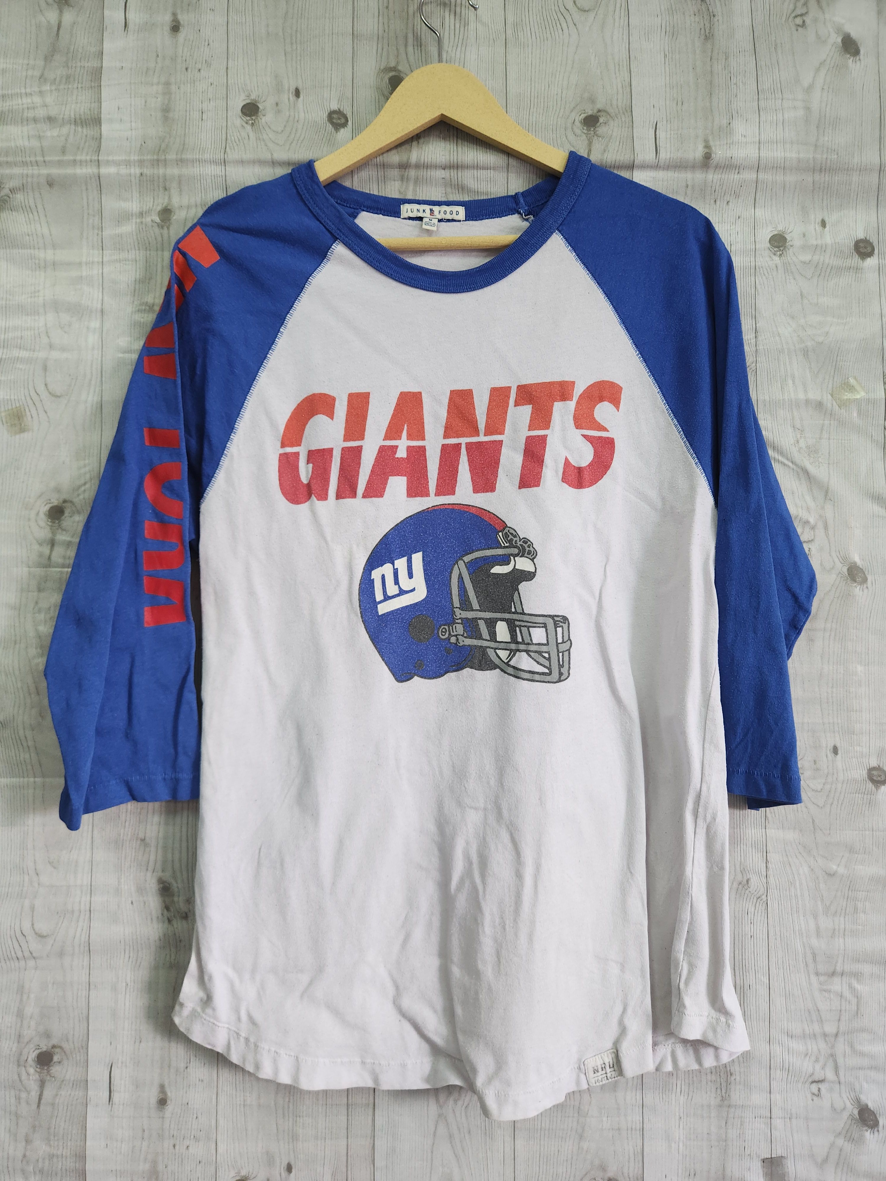 New York Giants NFL American Football Raglan TShirt - 1