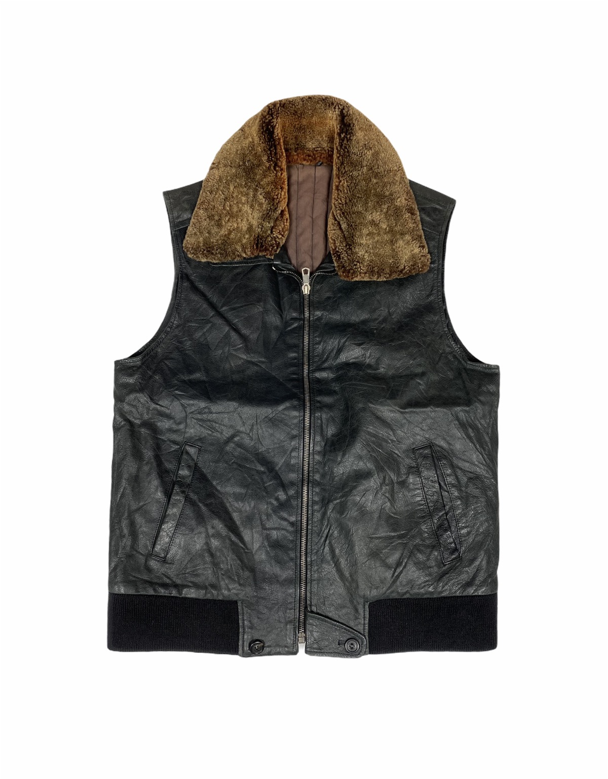 Maison Margiela A/W 2001-02 Leather Zipped Vest. J072 - 1