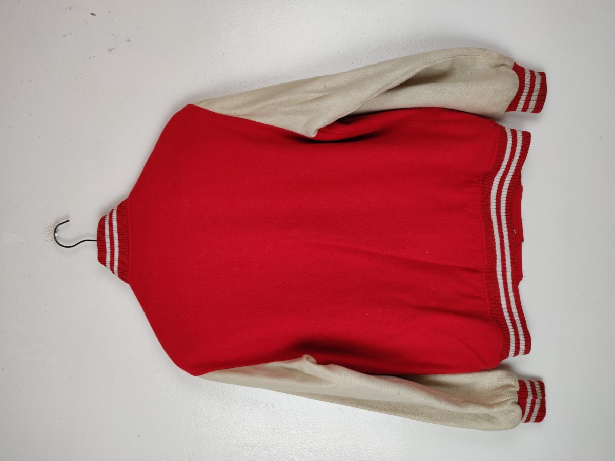 Varsity Jacket - Plain Wool Streetwear Outerwear - 8